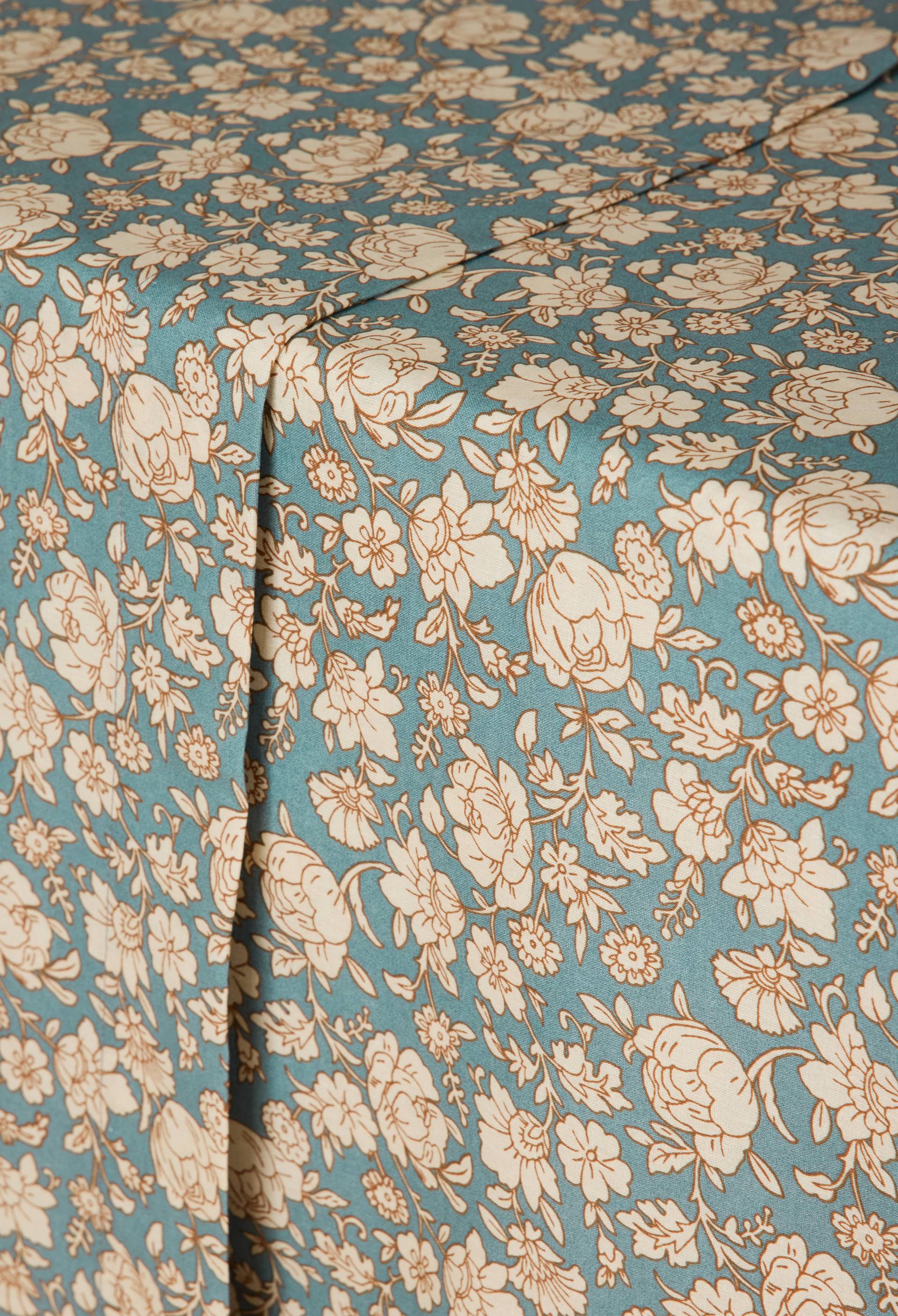 Drap plat imprim&eacute;, 100% coton bio GOTS, Vert clair, large image number 1.0