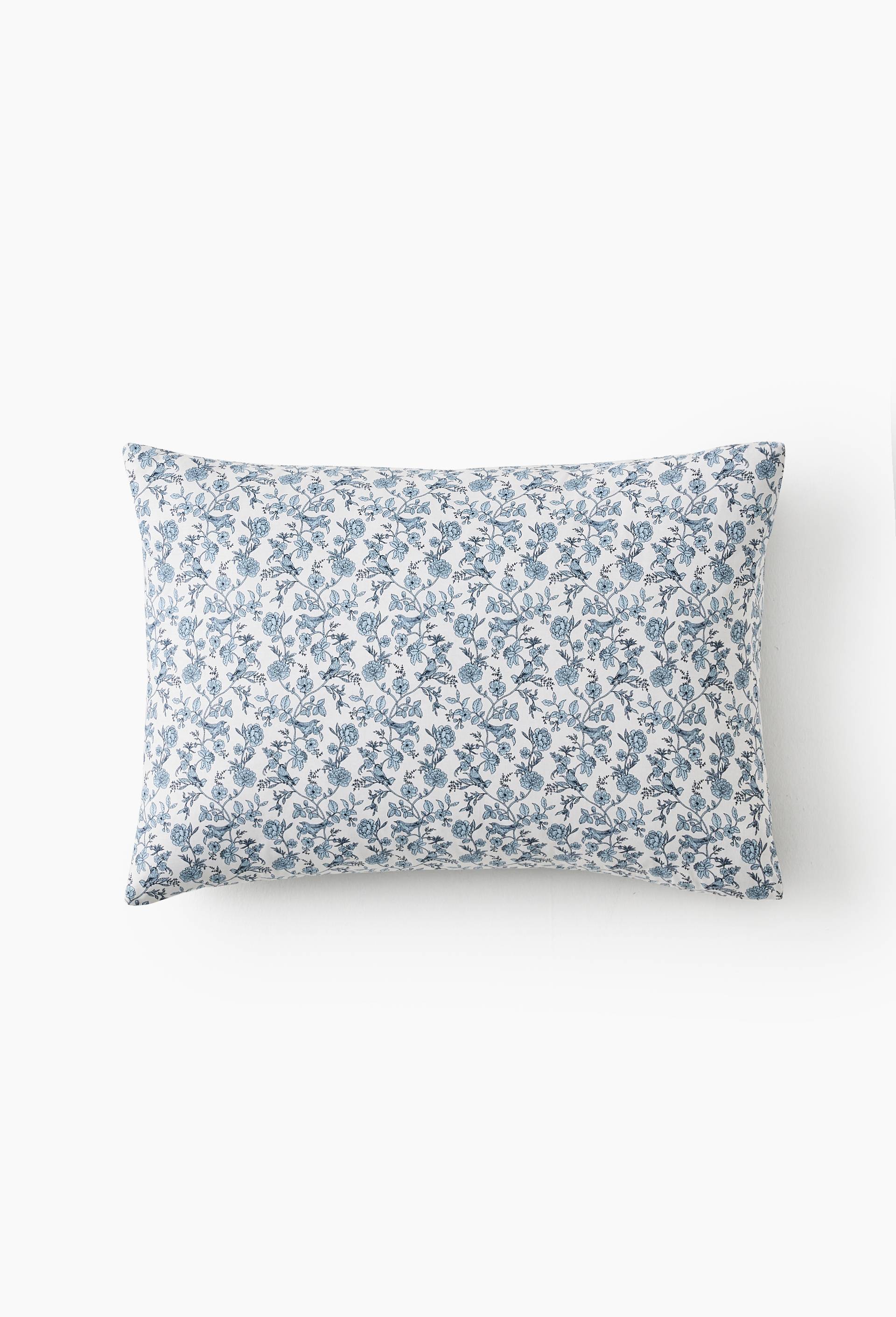 Taie oreiller imprim&eacute;, 100% coton bio GOTS, Bleu clair, large image number 2