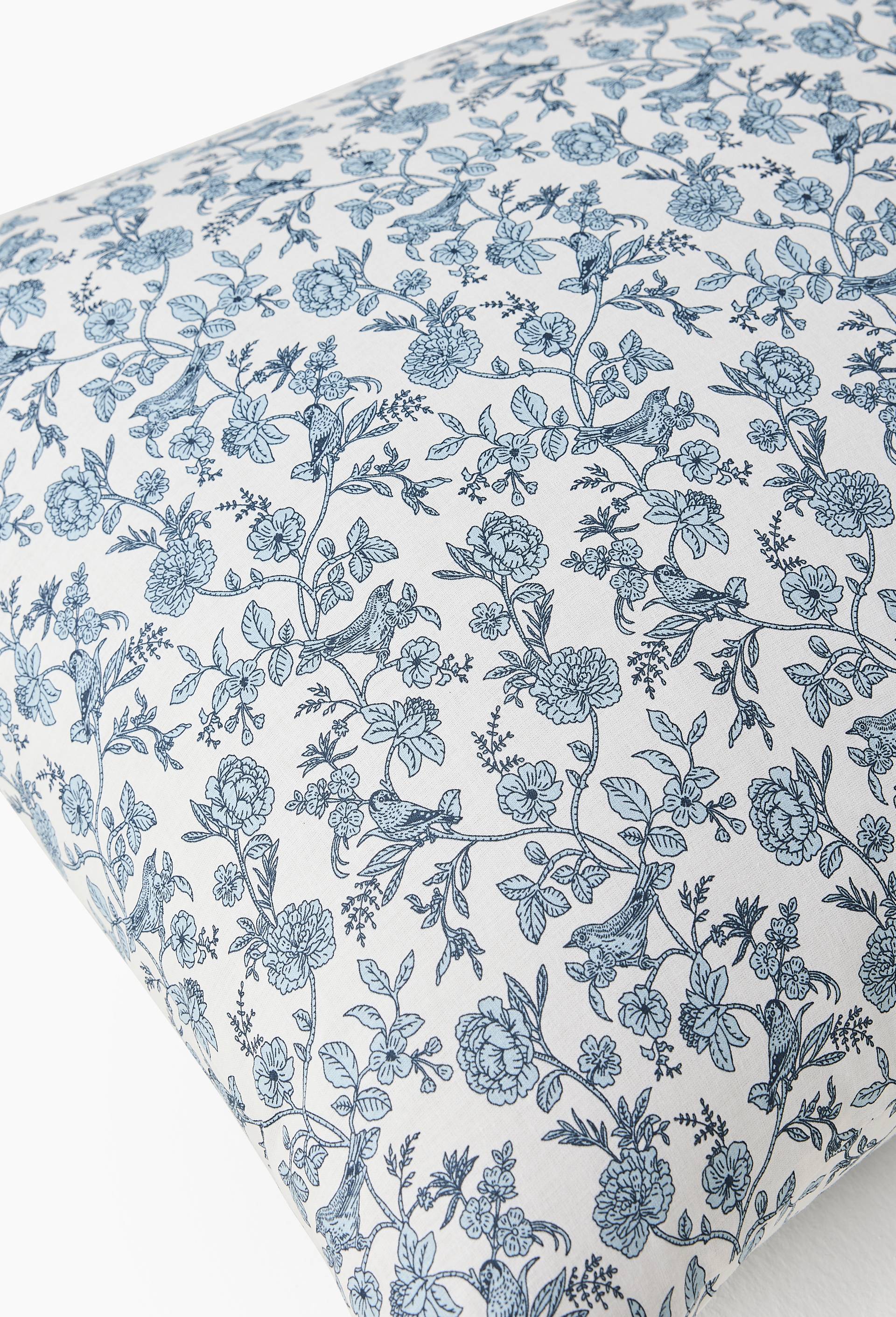 Taie oreiller imprim&eacute;, 100% coton bio GOTS, Bleu clair, large image number 3