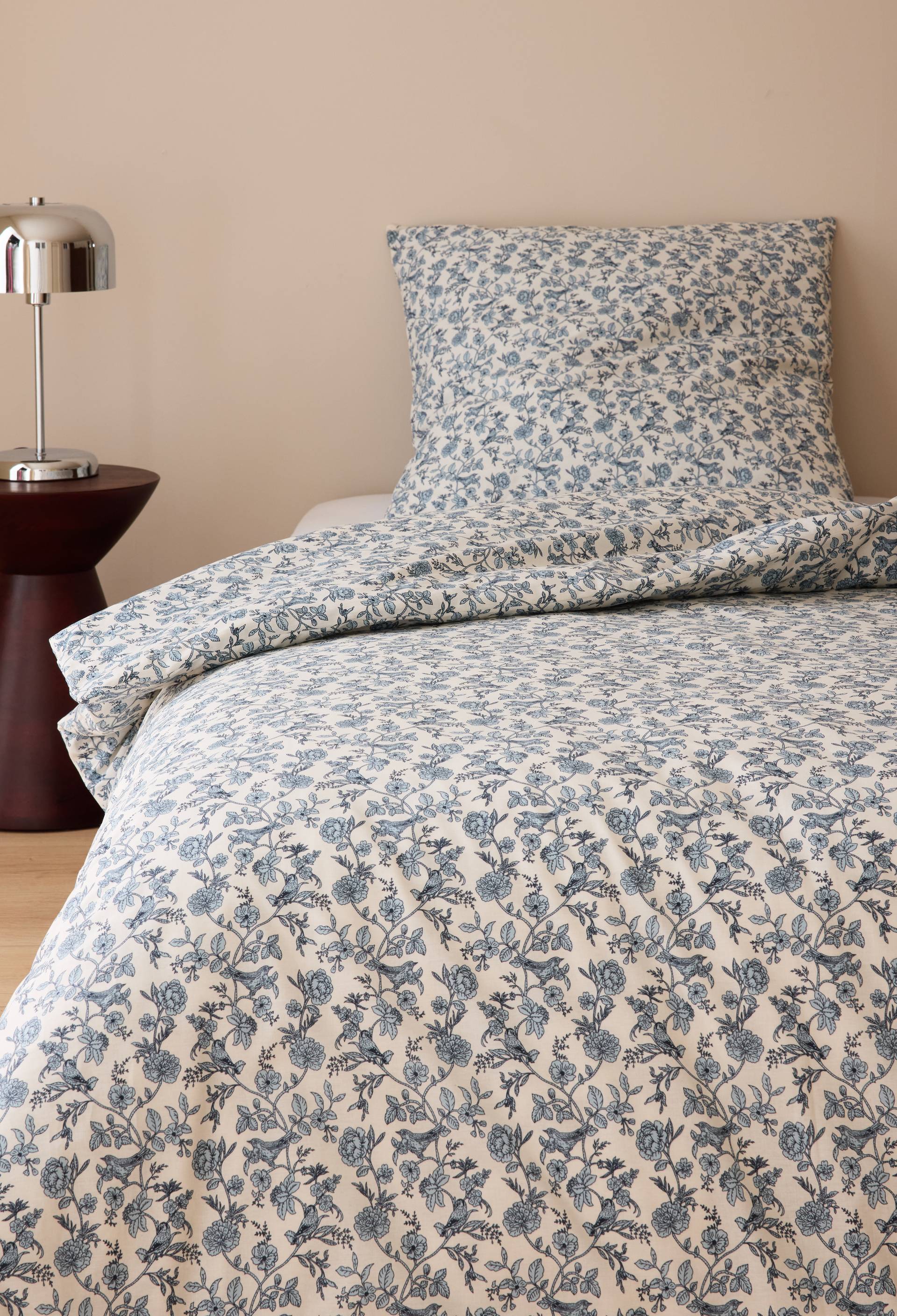 Housse de couette imprim&eacute;e, 100% coton bio GOTS, Bleu clair, large image number 0