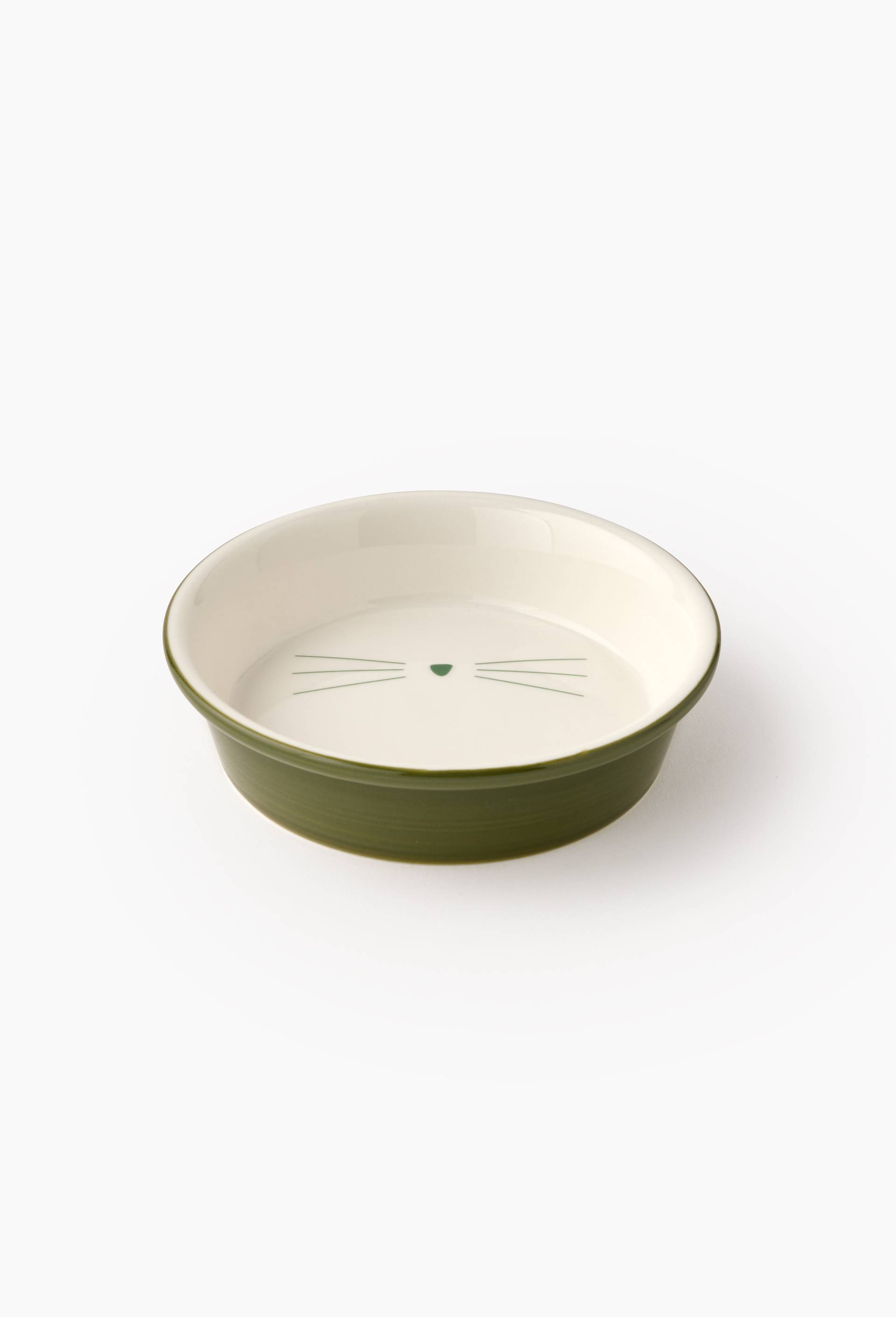 Gamelle,  12x3cm, en c&eacute;ramique, Vert fonc&eacute;, swatch image