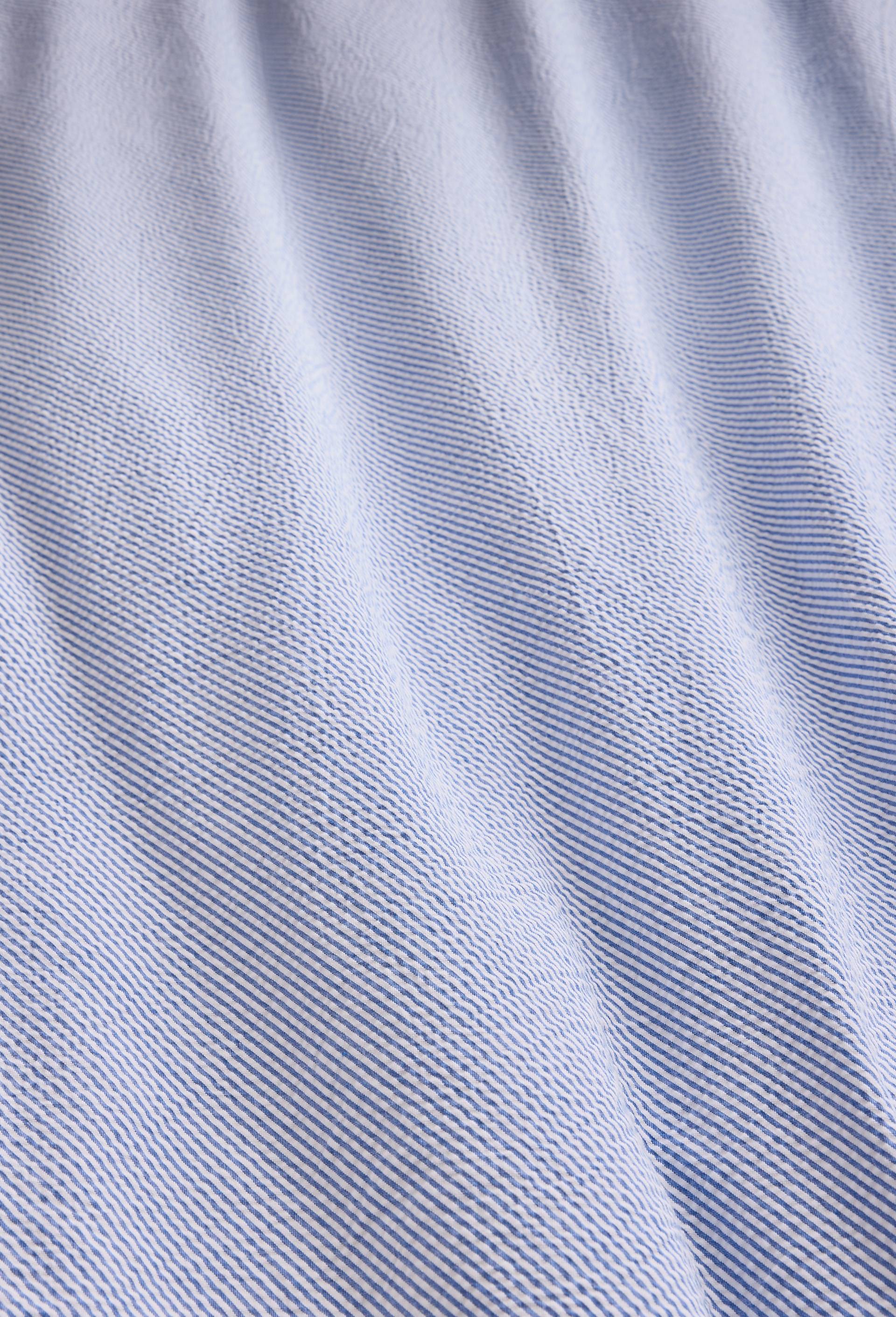 Housse de couette unie seersucker, percale de coton bio GOTS, Bleu clair, large image number 2