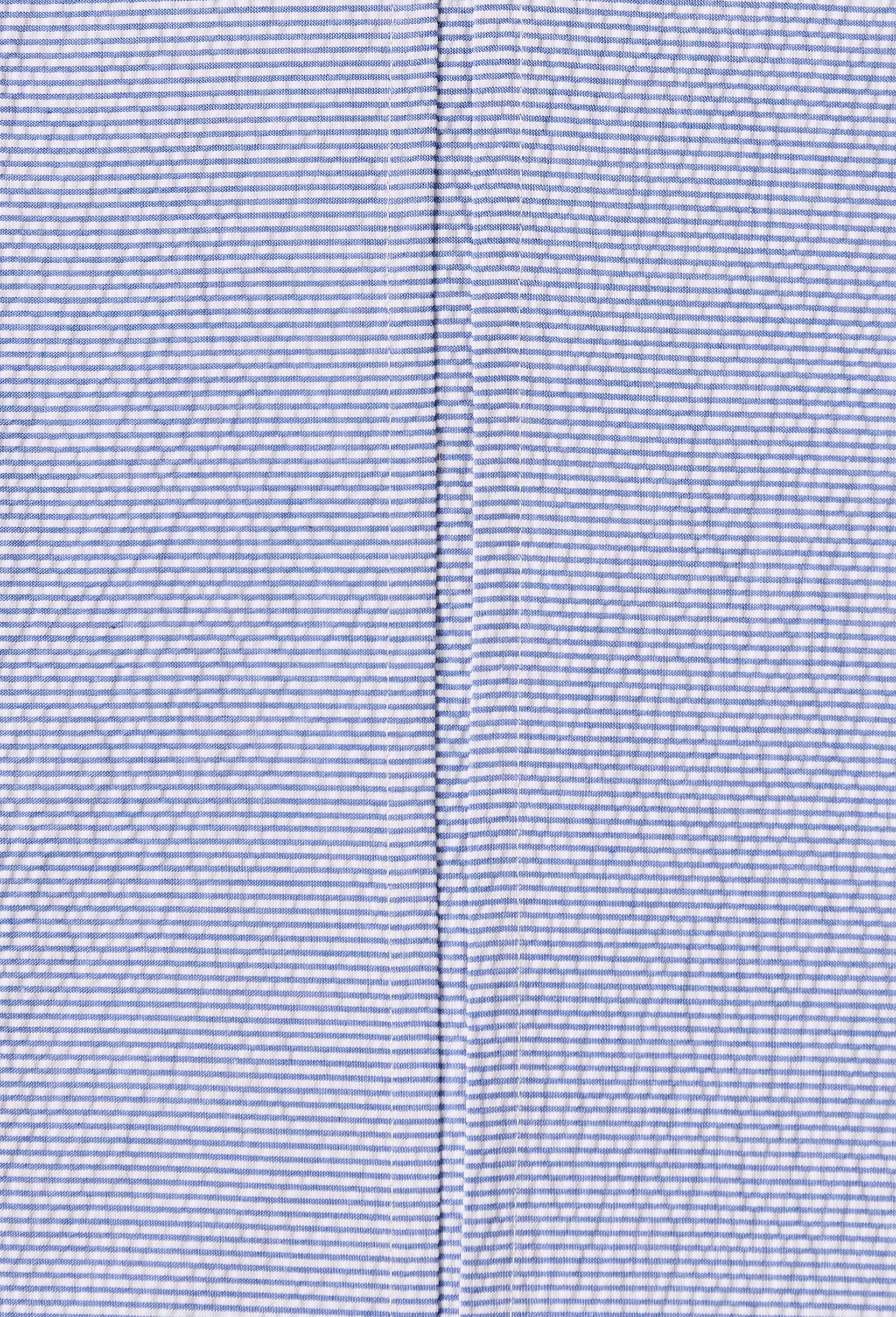 Housse de couette ray&eacute; seersucker , percale de coton bio GOTS, Bleu clair, large image number 3.0
