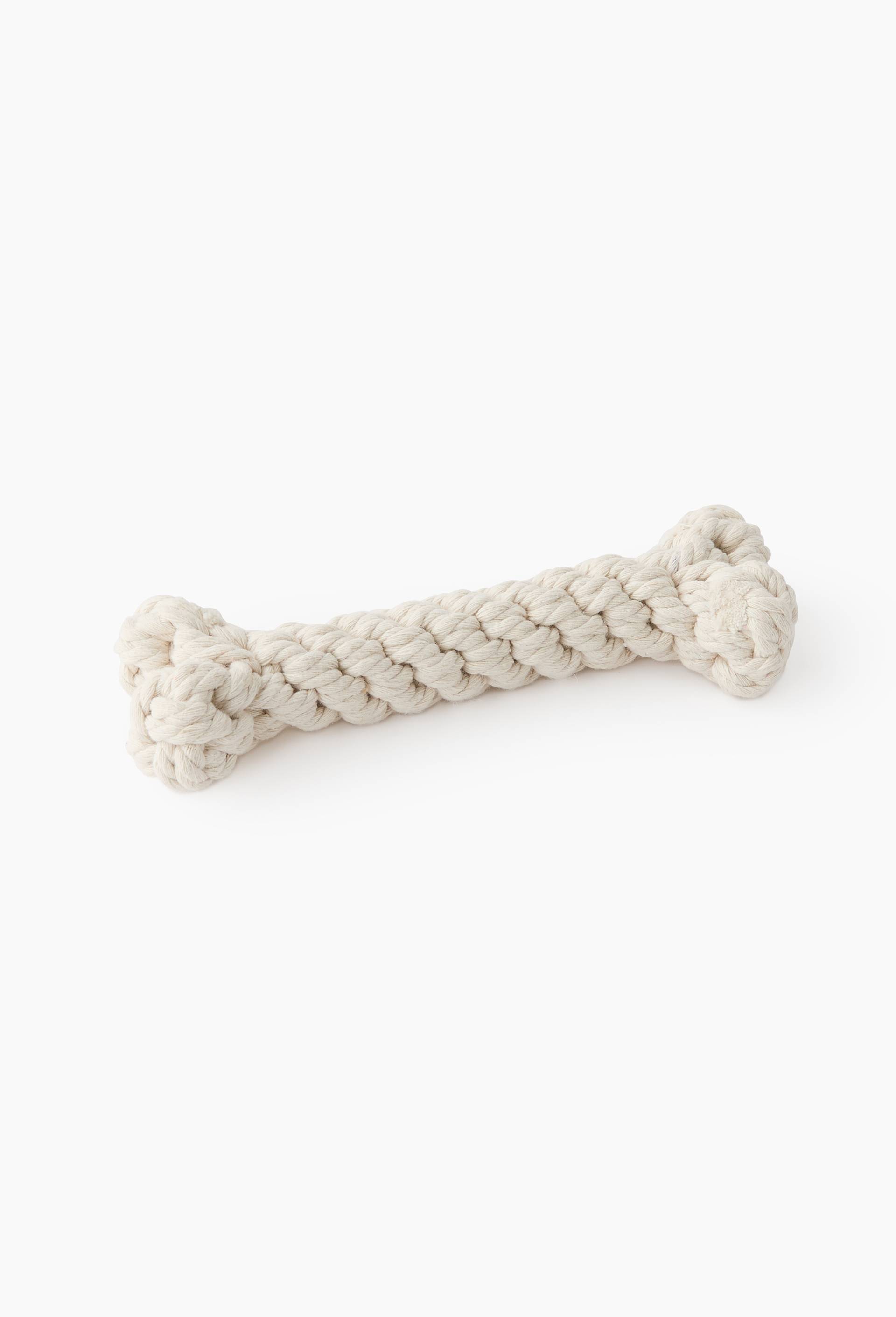 Jouet corde os, 14x5x3cm, en coton polyester, Ecru, large image number 1