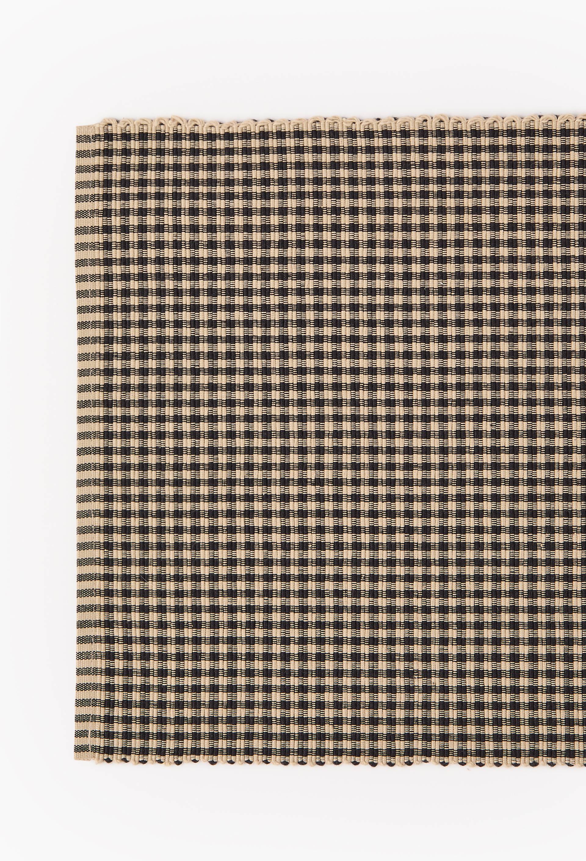 Set de table coton vichy, 48x33, Gris, large image number 1