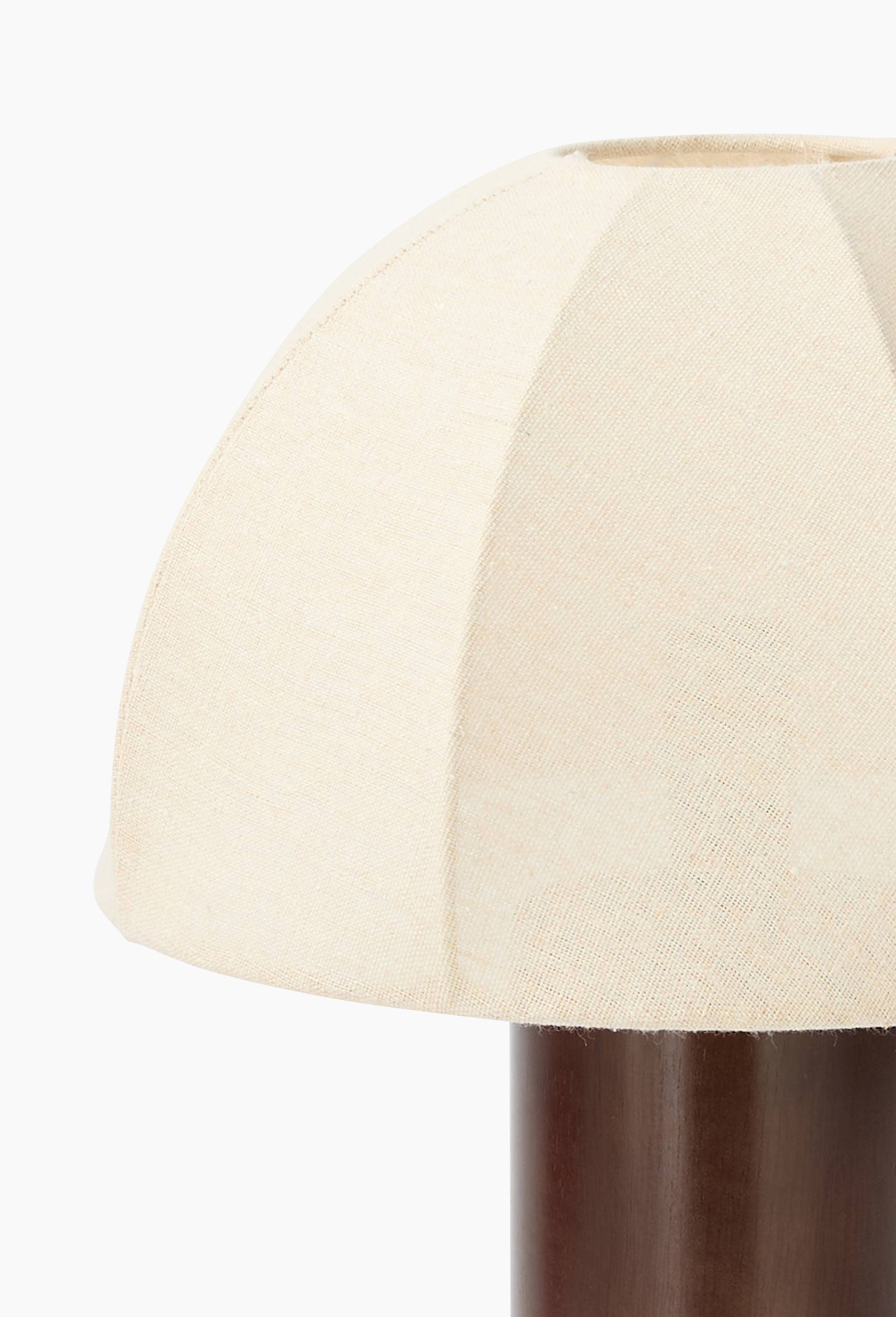 Lampe, 27xH35cm, en bois et tissu, Beige clair, large image number 2