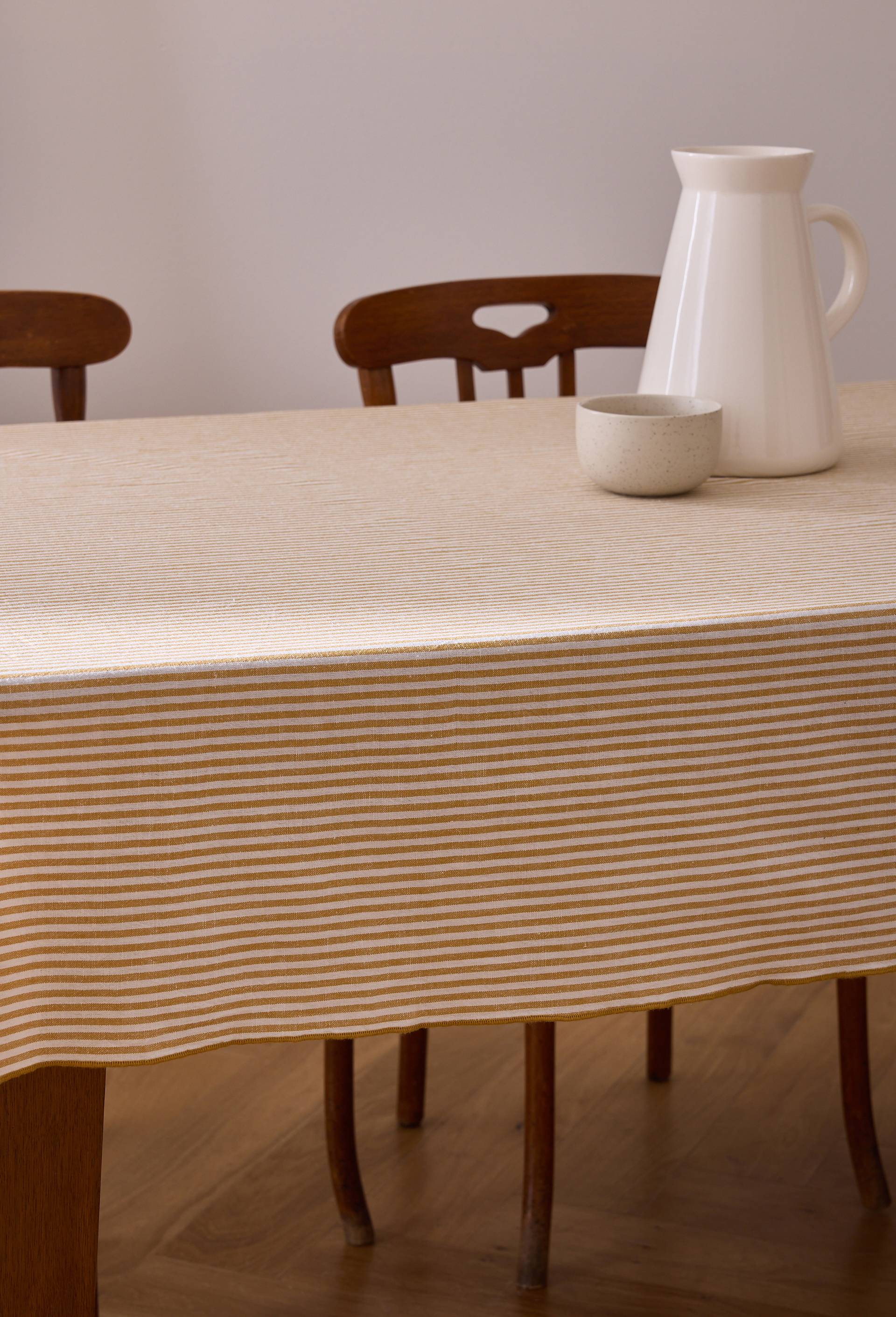 Nappe en coton-lin, Jaune, large image number 0