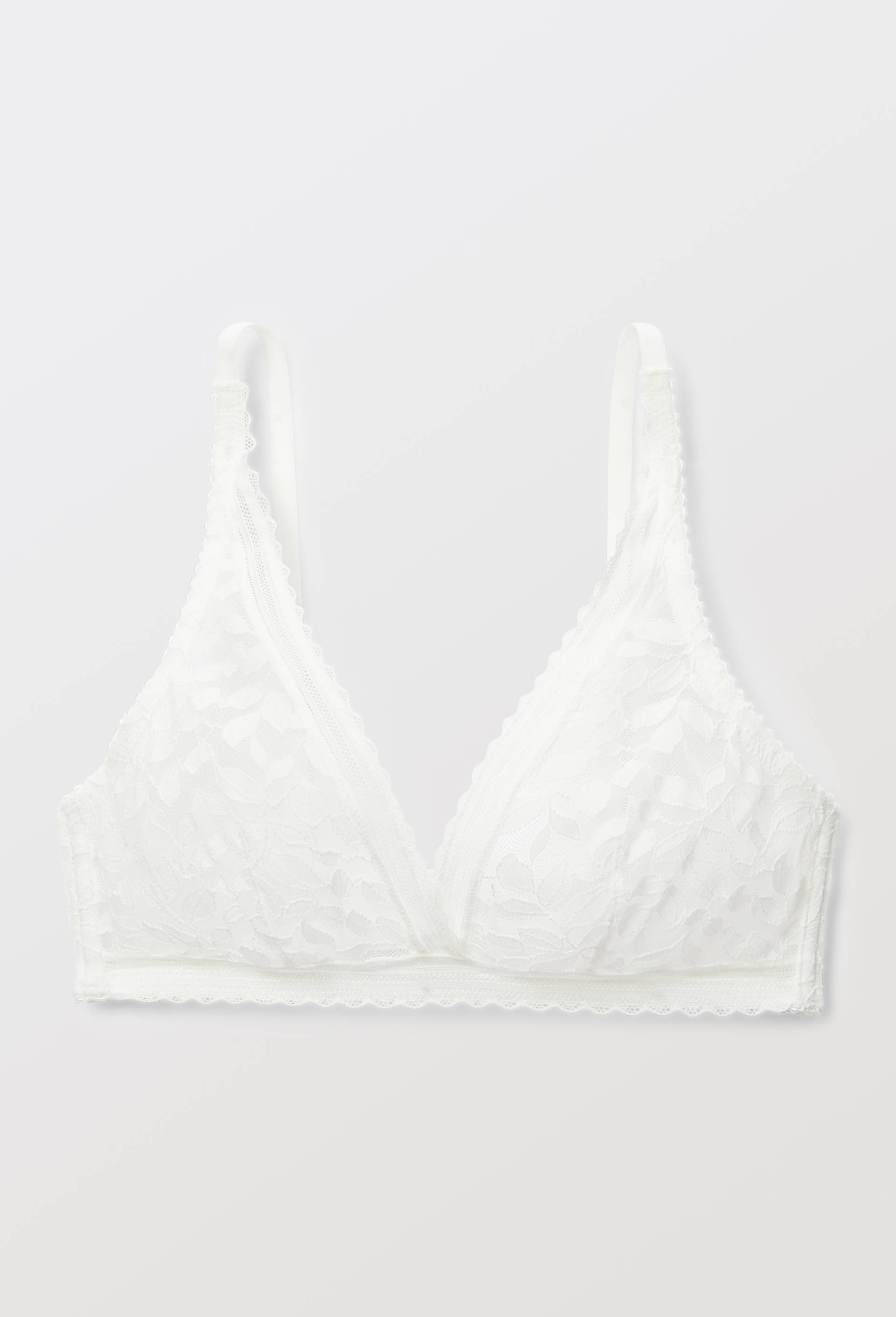 Soutien-gorge triangle foulard PAULETTE en dentelle, Ecru, large image number 2