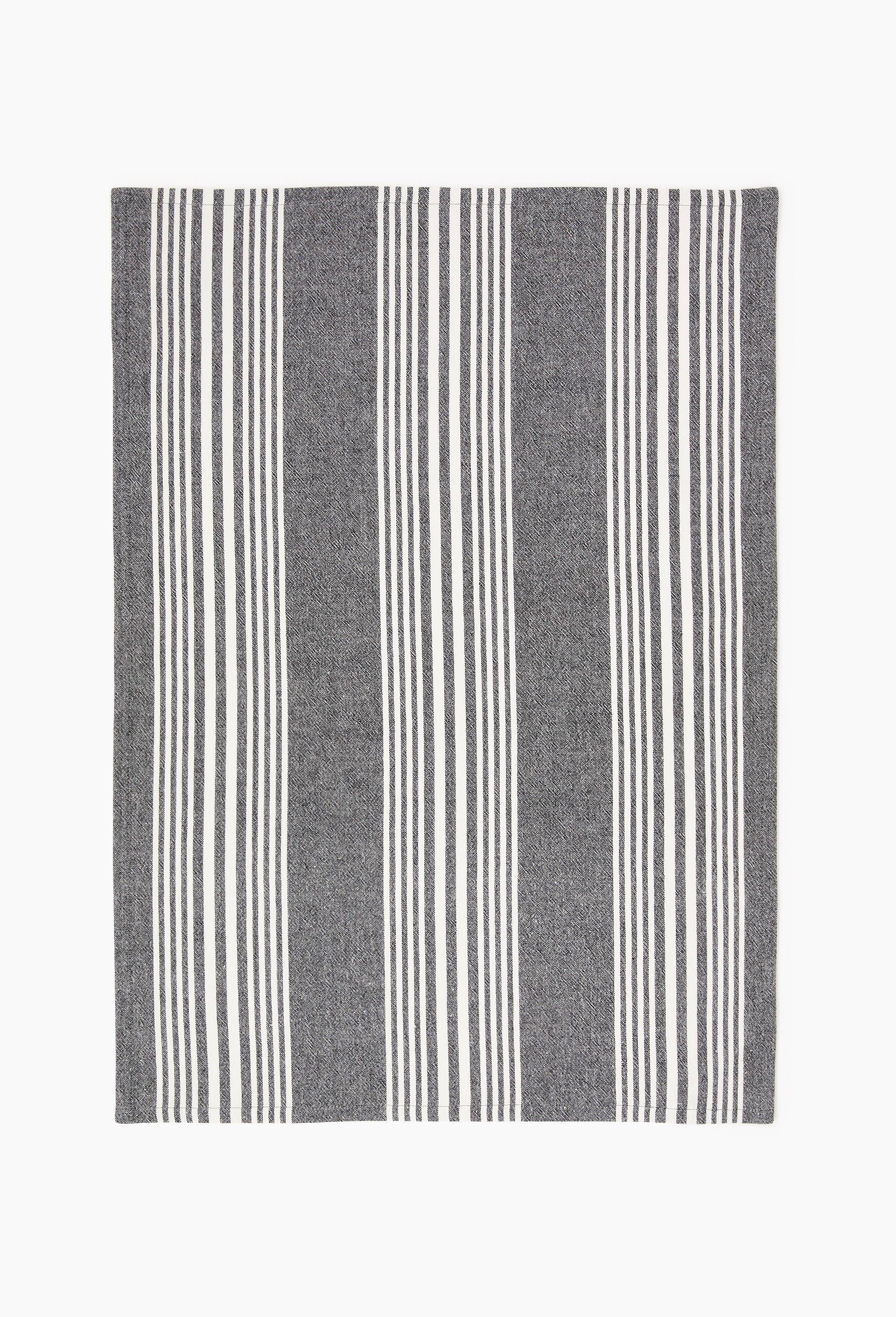 Torchon en coton lav&eacute;, 50x70cm, coton lav&eacute;, Noir, large image number 1