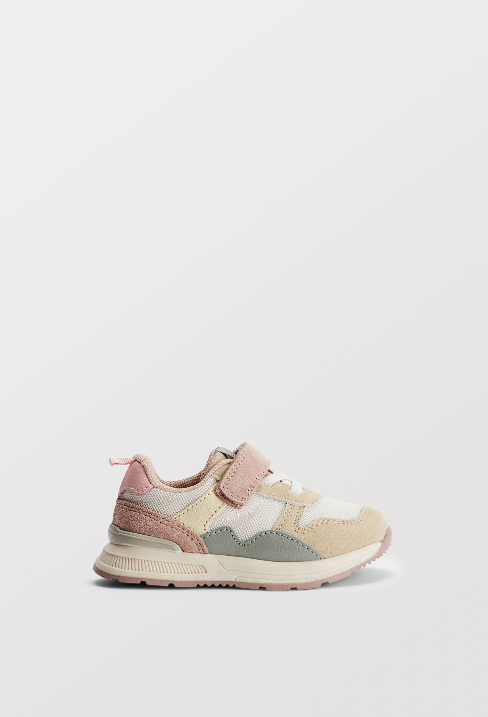 Baskets &agrave; scratch avec empi&egrave;cements en cuir, Rose, large image number 1.0