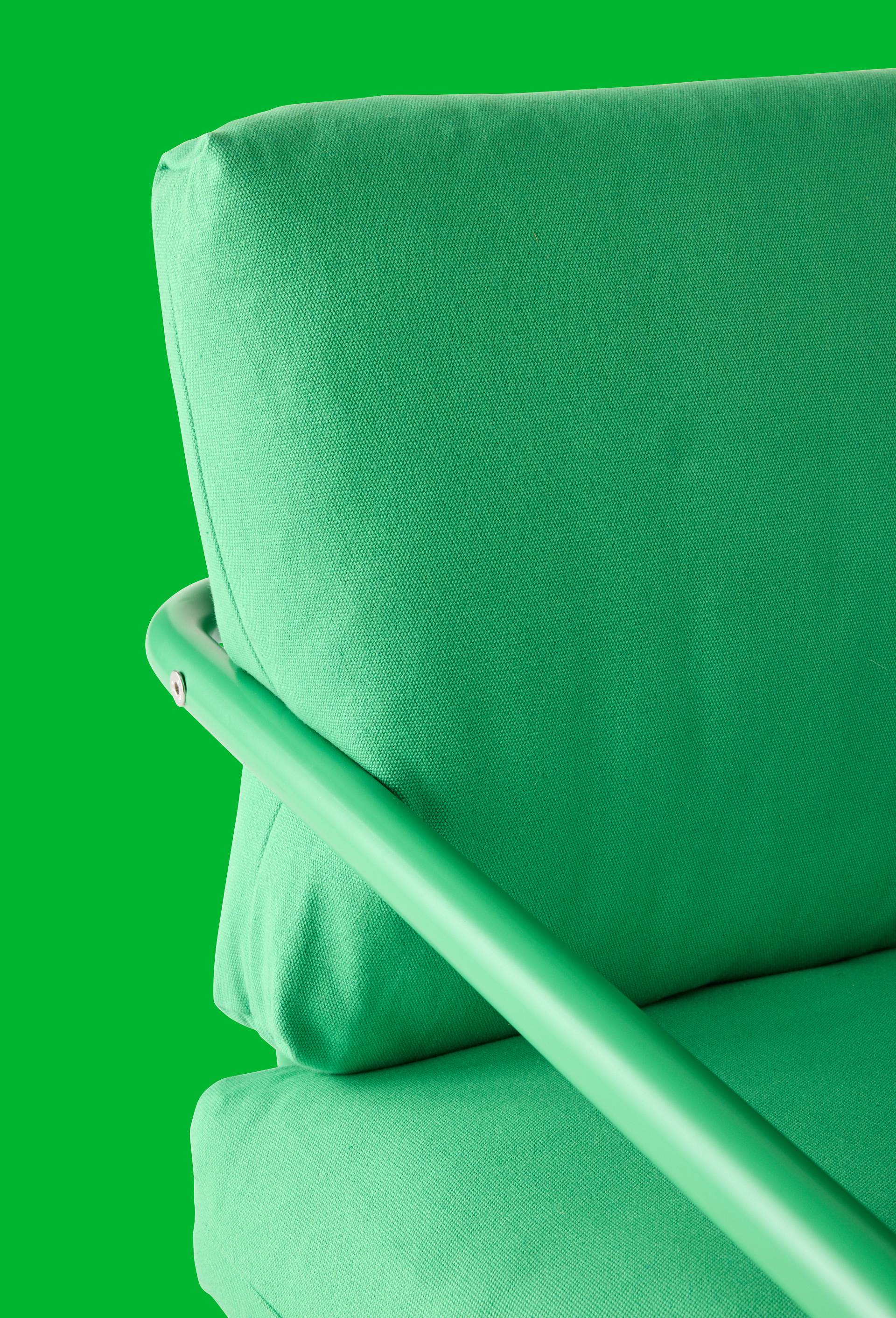 Exclu web - Canap&eacute; tubulaire vert, 68x75x120 cm - STUDIO PRISUNIC x MONOPRIX, Vert fonc&eacute;, large image number 2