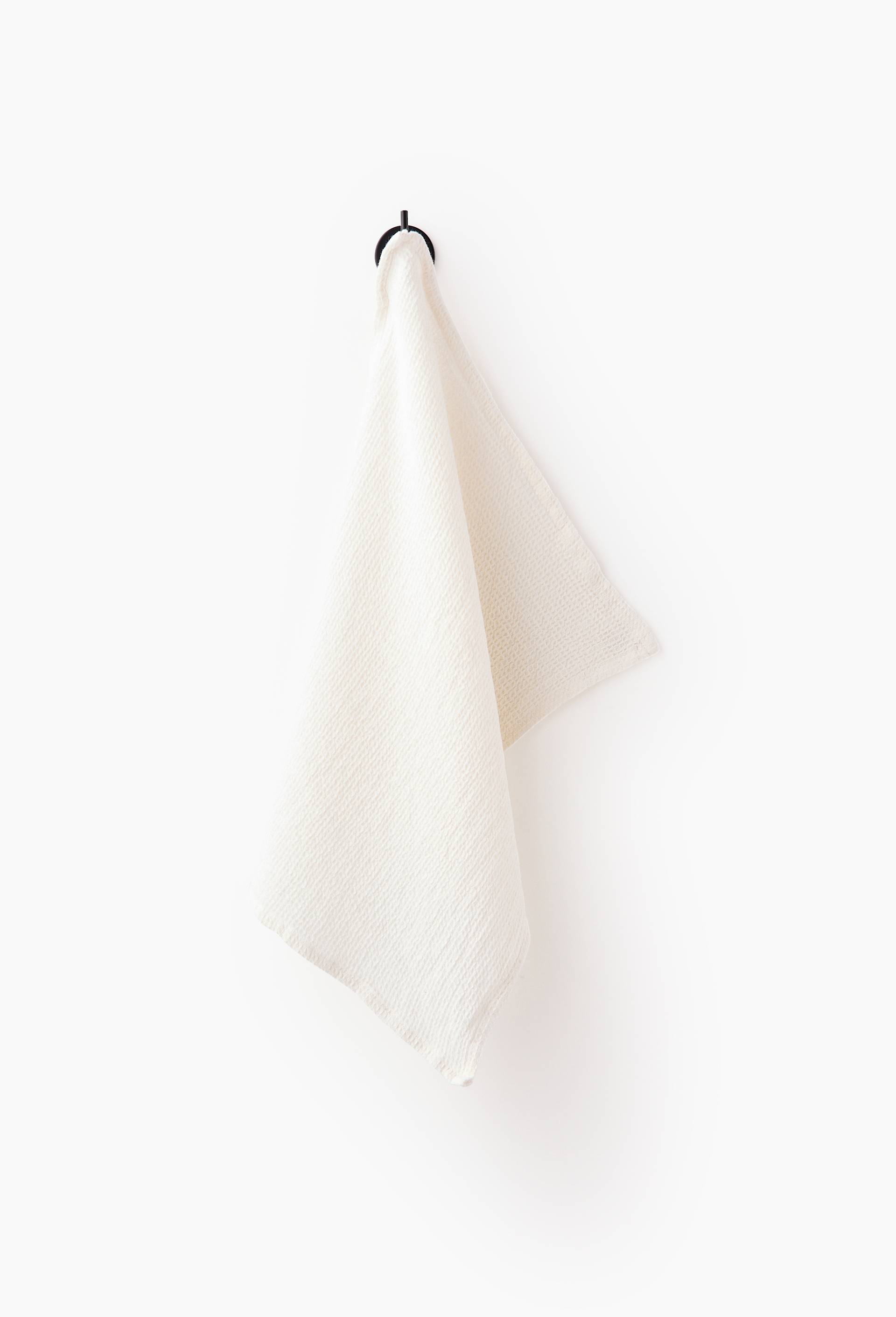 Essuie-mains nid d'abeil uni, 35x50cm, coton, Ecru, swatch image