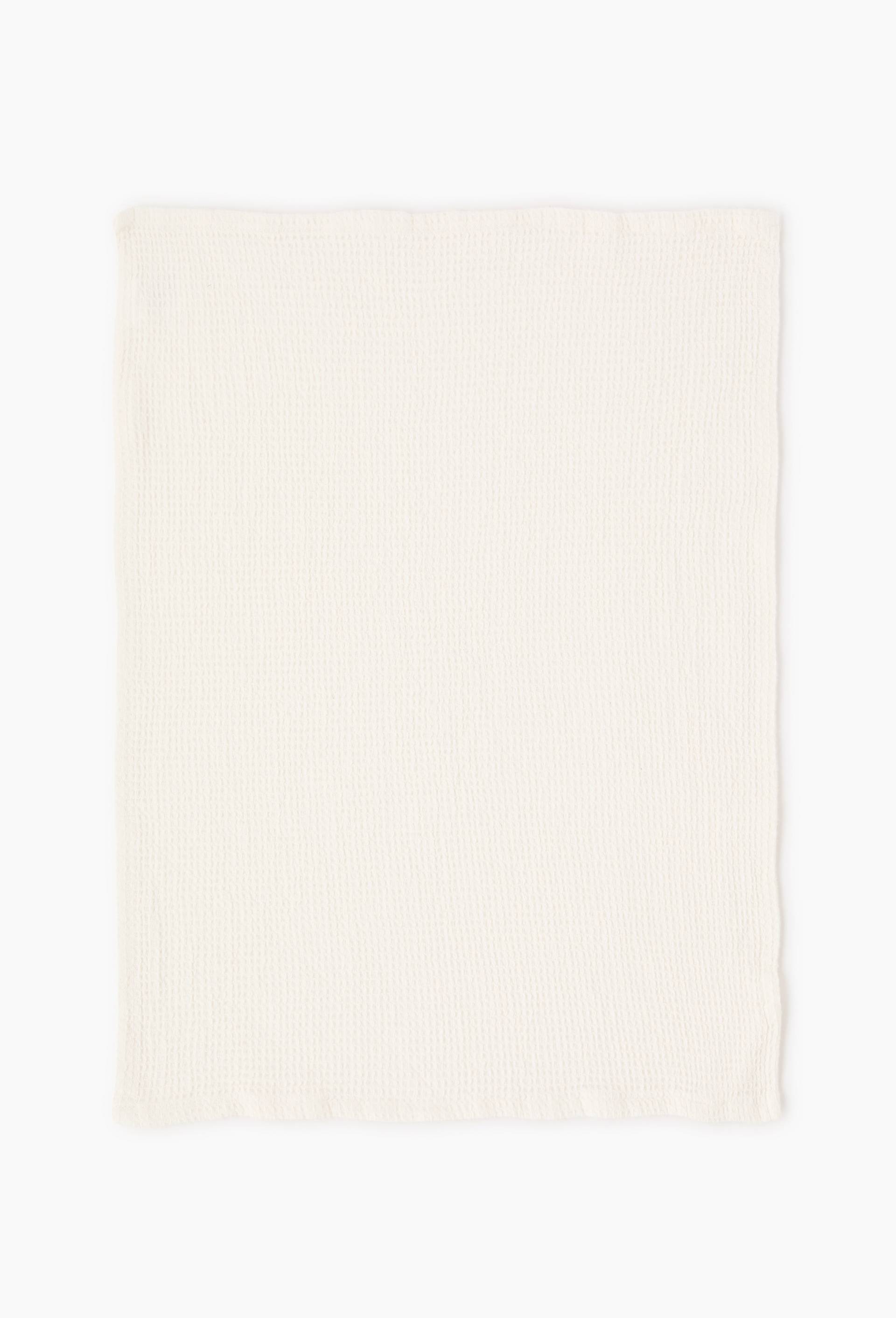 Essuie-mains nid d'abeil uni, 35x50cm, coton, Ecru, large image number 1.0