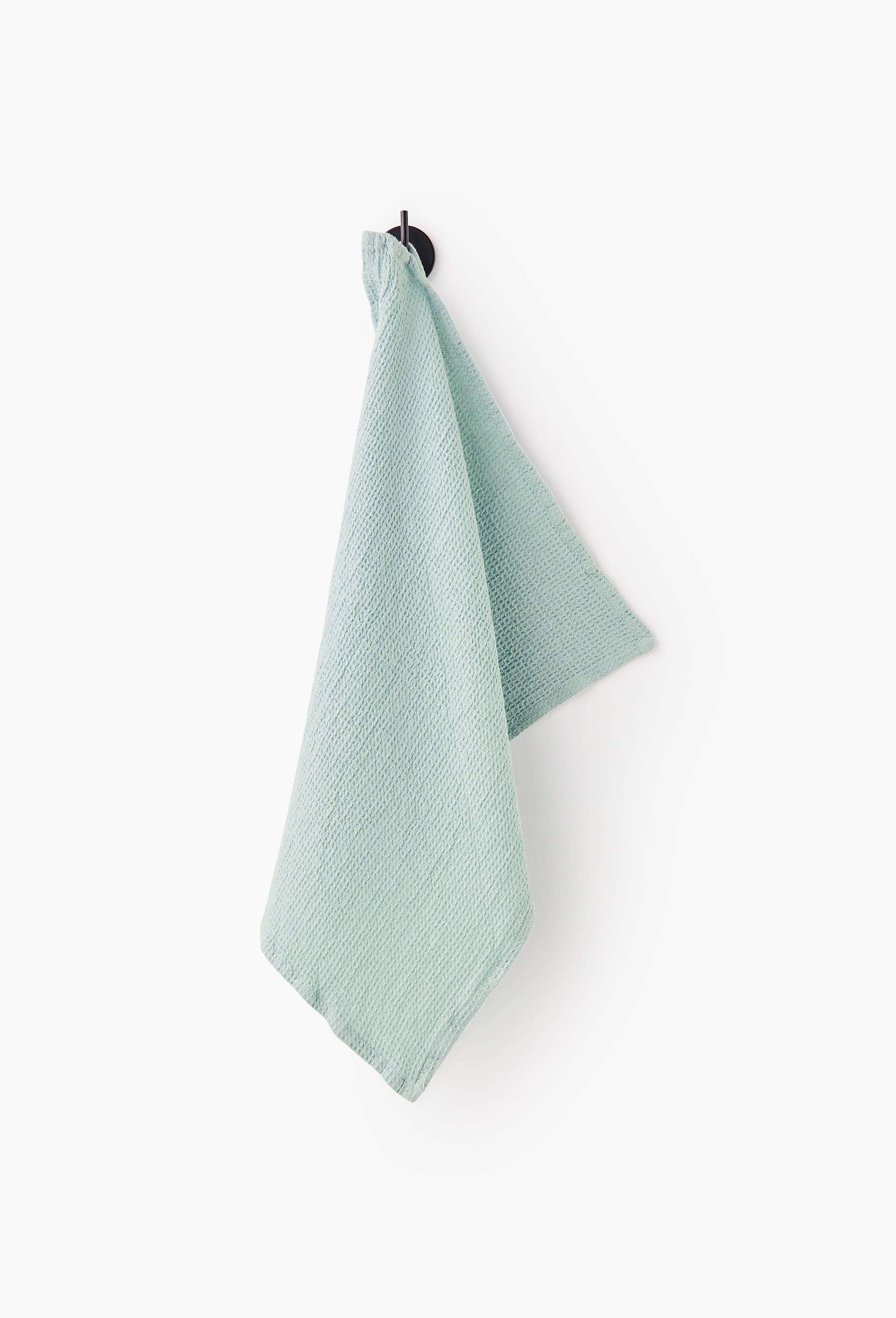 Essuie-mains nid d'abeil uni, 35x50cm, coton, Vert clair, swatch image