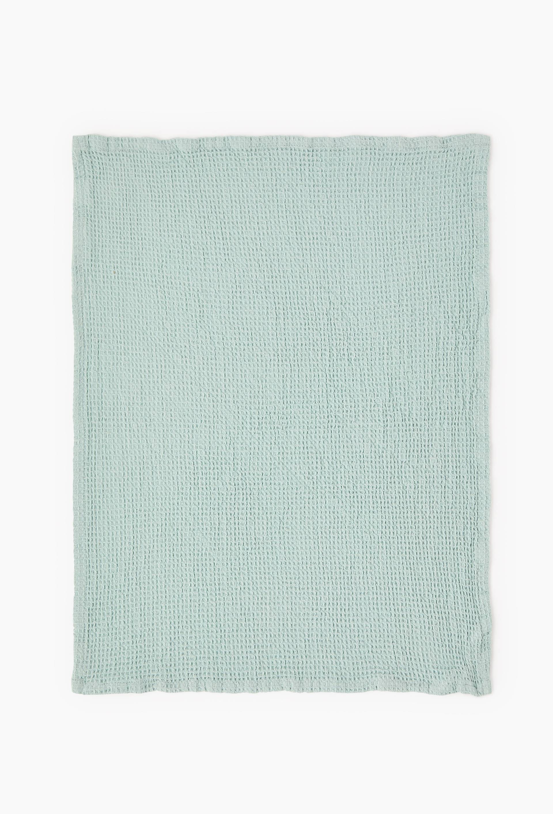 Essuie-mains nid d'abeil uni, 35x50cm, coton, Vert clair, large image number 1
