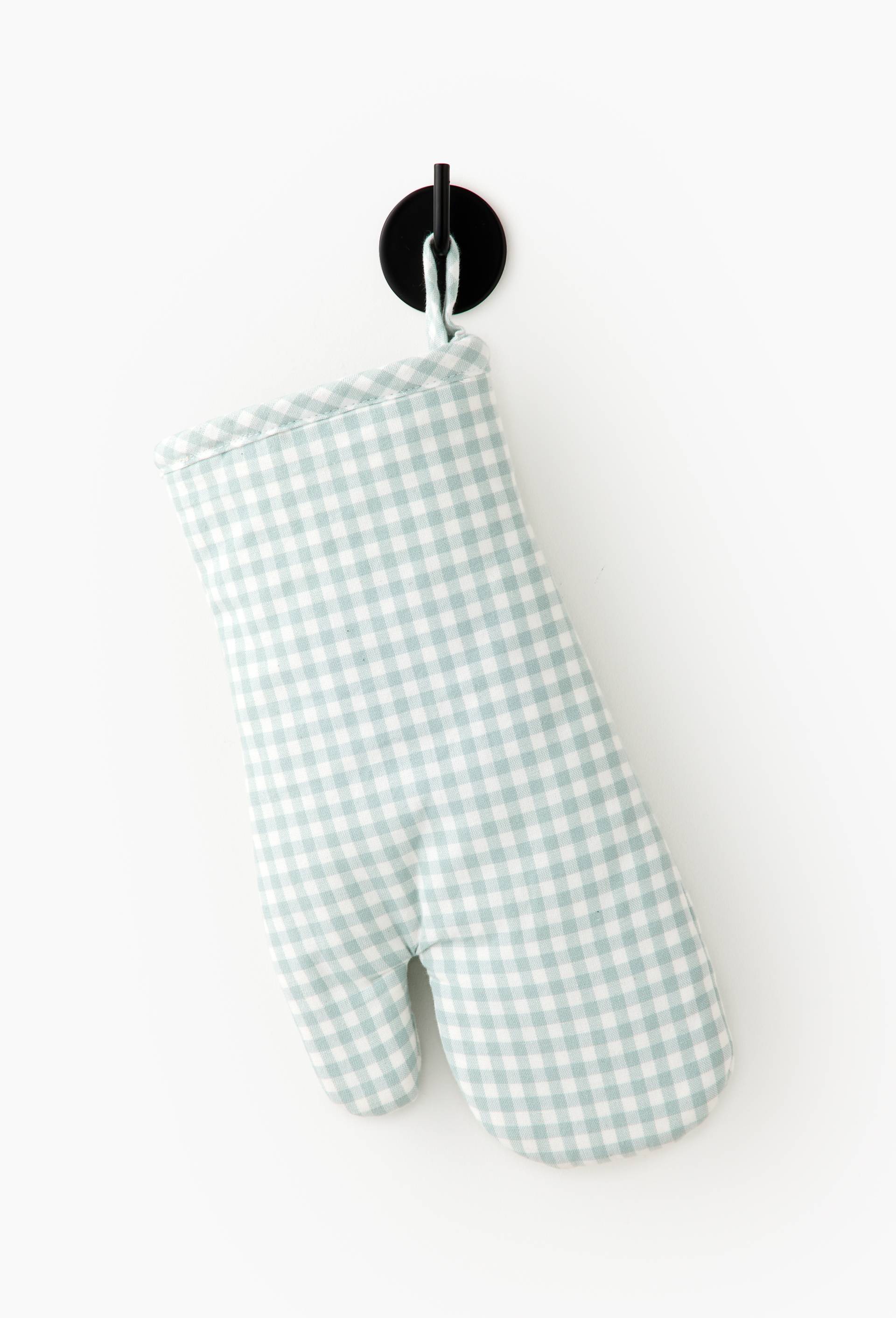 Moufle de cuisine, 16x33cm, coton, Vert clair, large image number 0.0