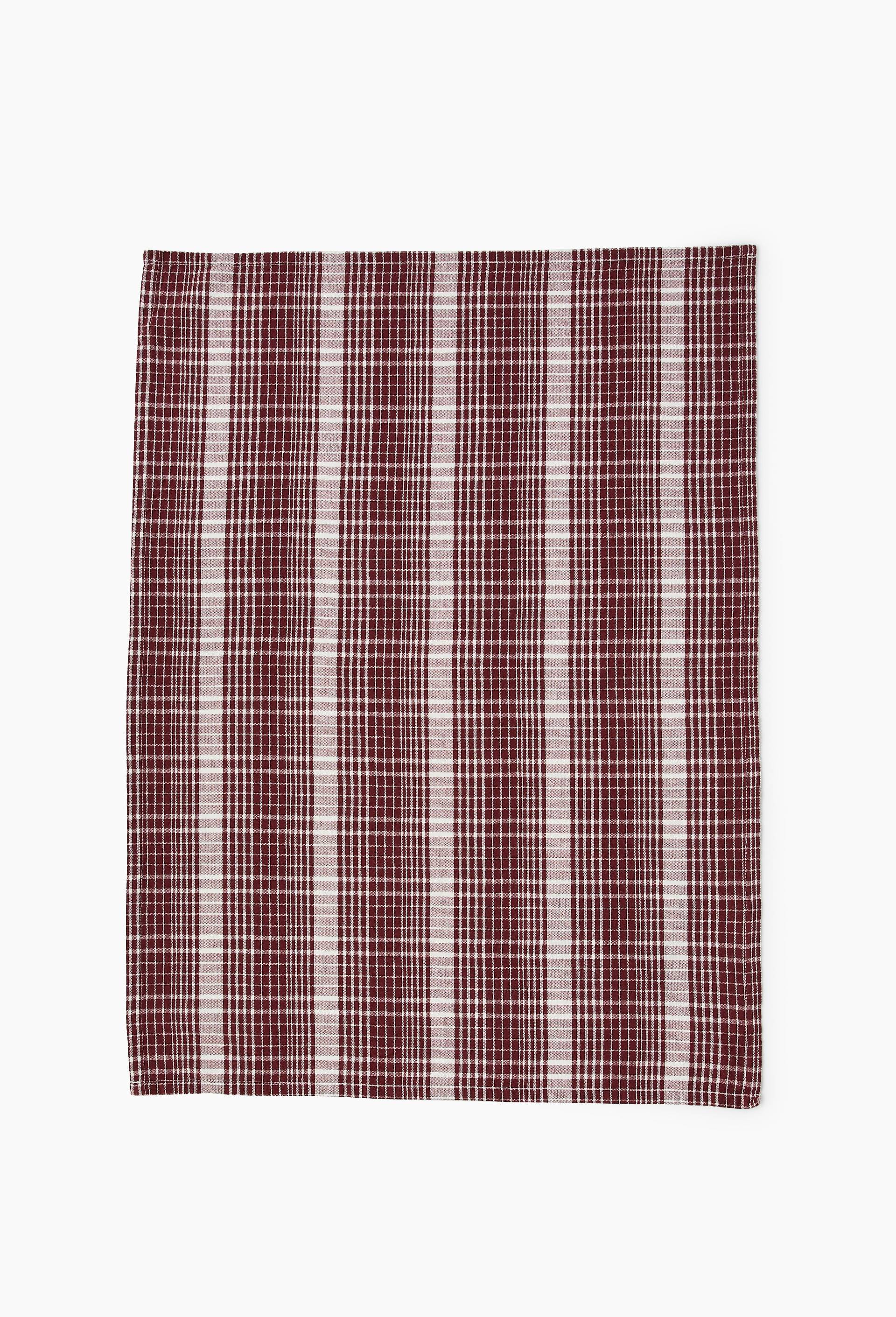 Torchon TT carreaux, 50x70 cm, 100% coton, oekotex, Brun, large image number 1.0