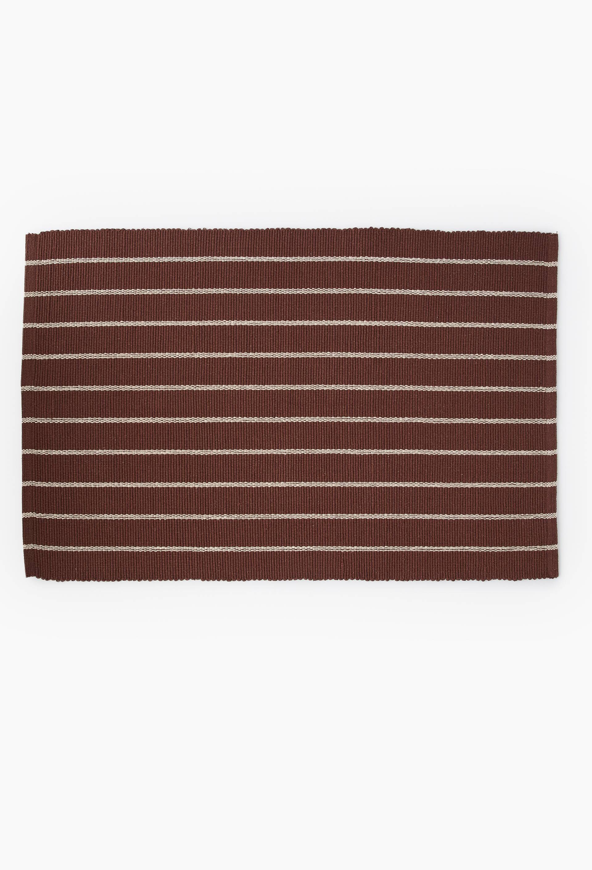 Petit tapis, 60x90cm, 100% coton, Brun fonc&eacute;, large image number 0