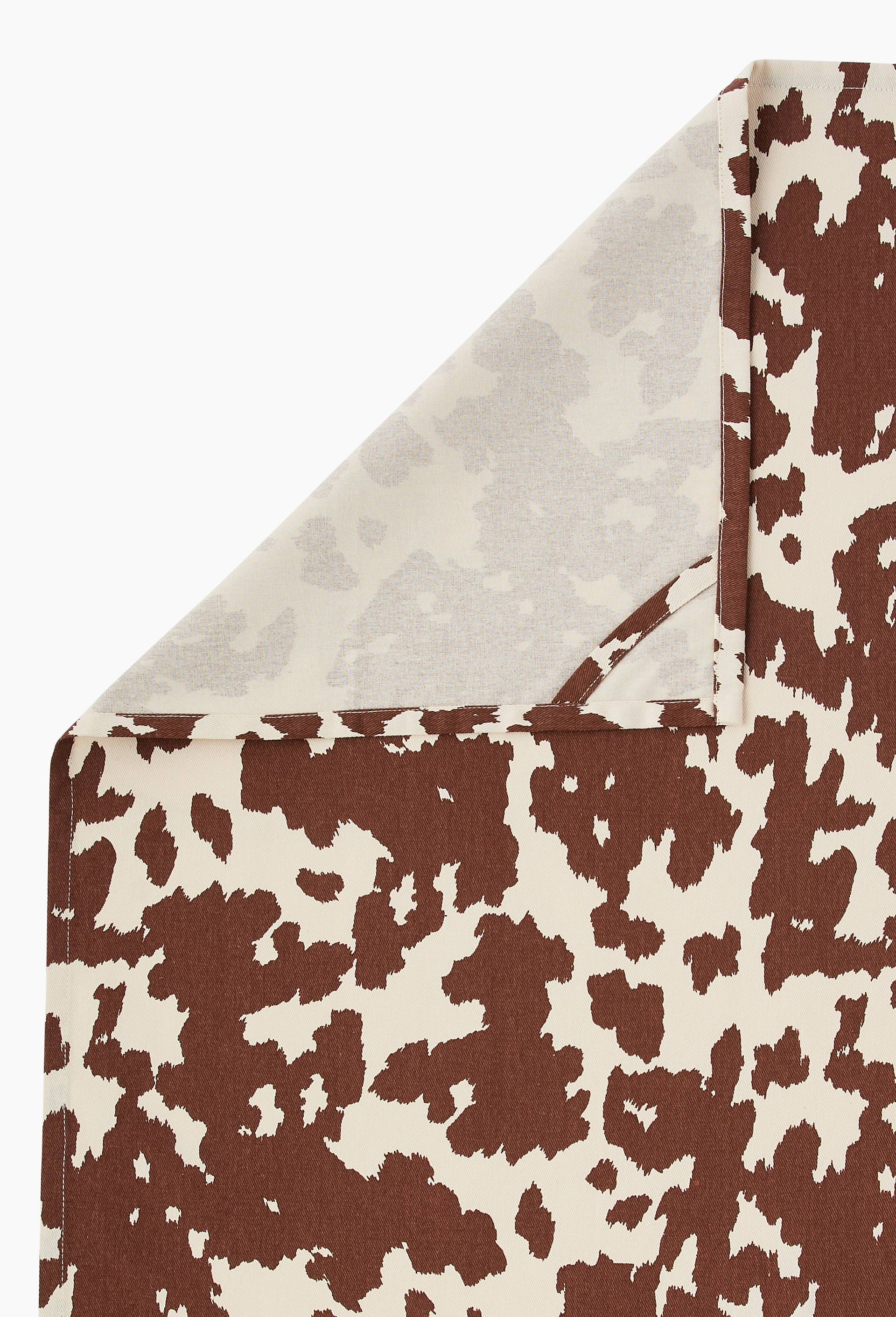 Torchon print peau de vache, 50x70cm, 100% coton, Brun, large image number 2.0