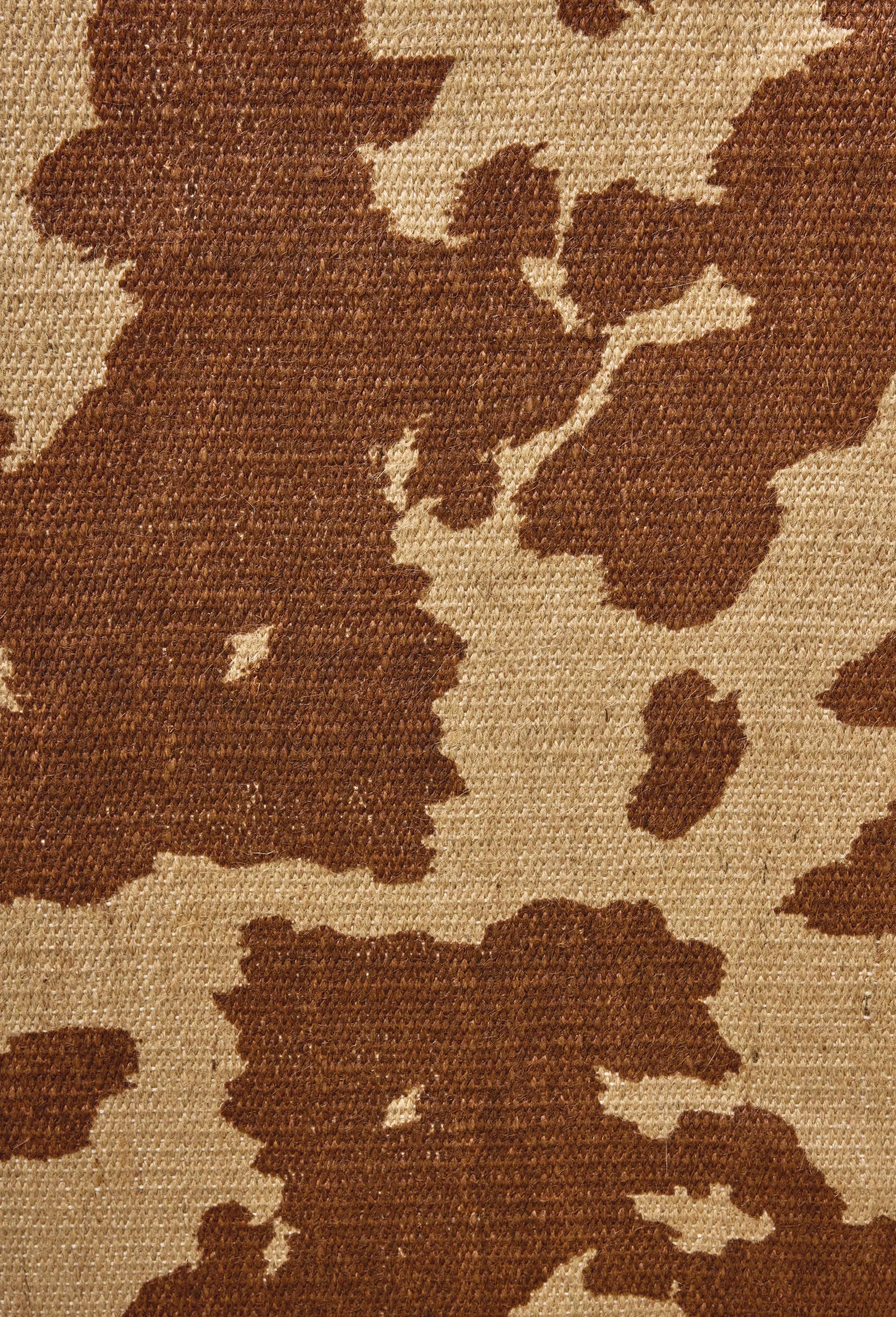 Tapis imprim&eacute;, 120x180cm, en coton et jute, Brun fonc&eacute;, large image number 3