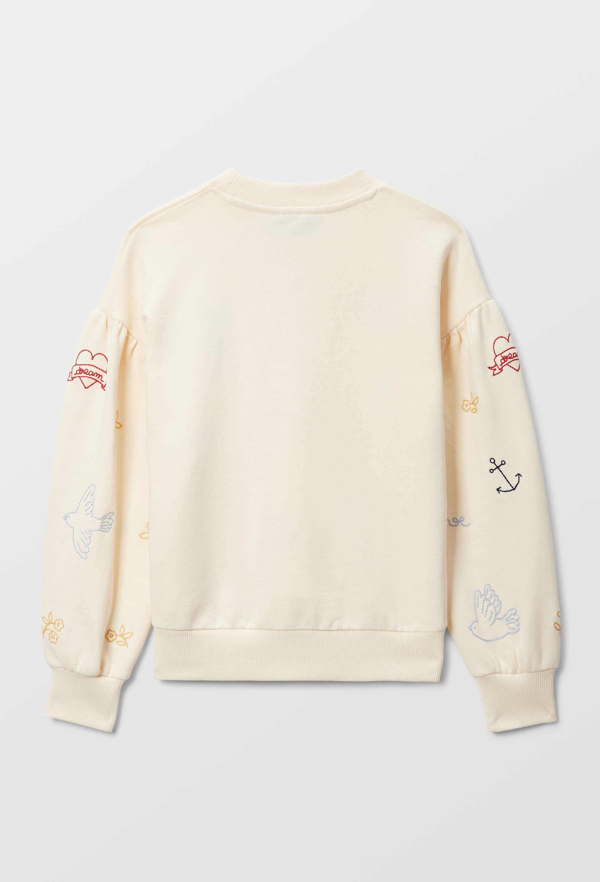 Sweat brod&eacute;, Beige clair, large image number 2