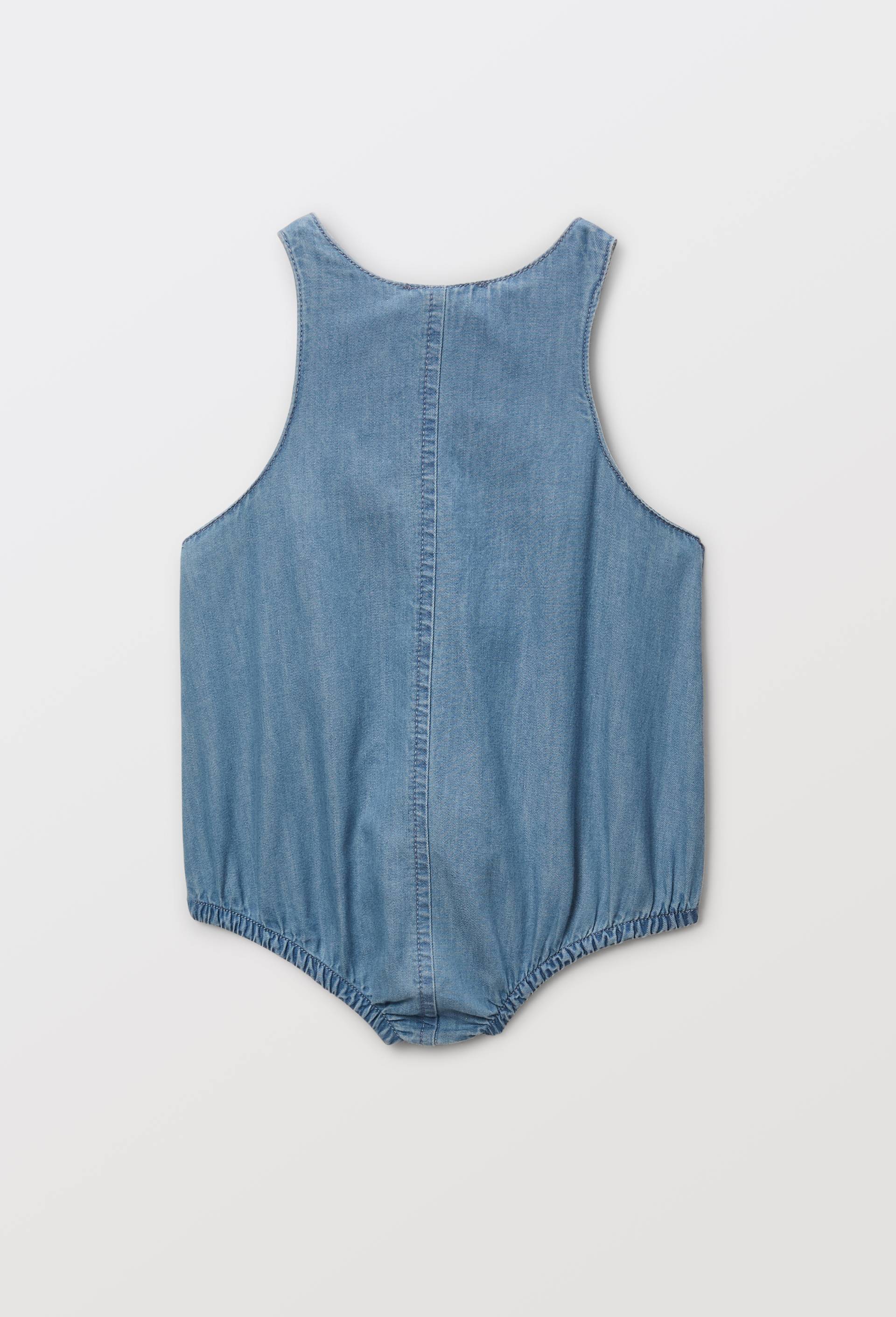 Barboteuse en chambray en coton BIO GOTS, Bleu clair, large image number 2.0