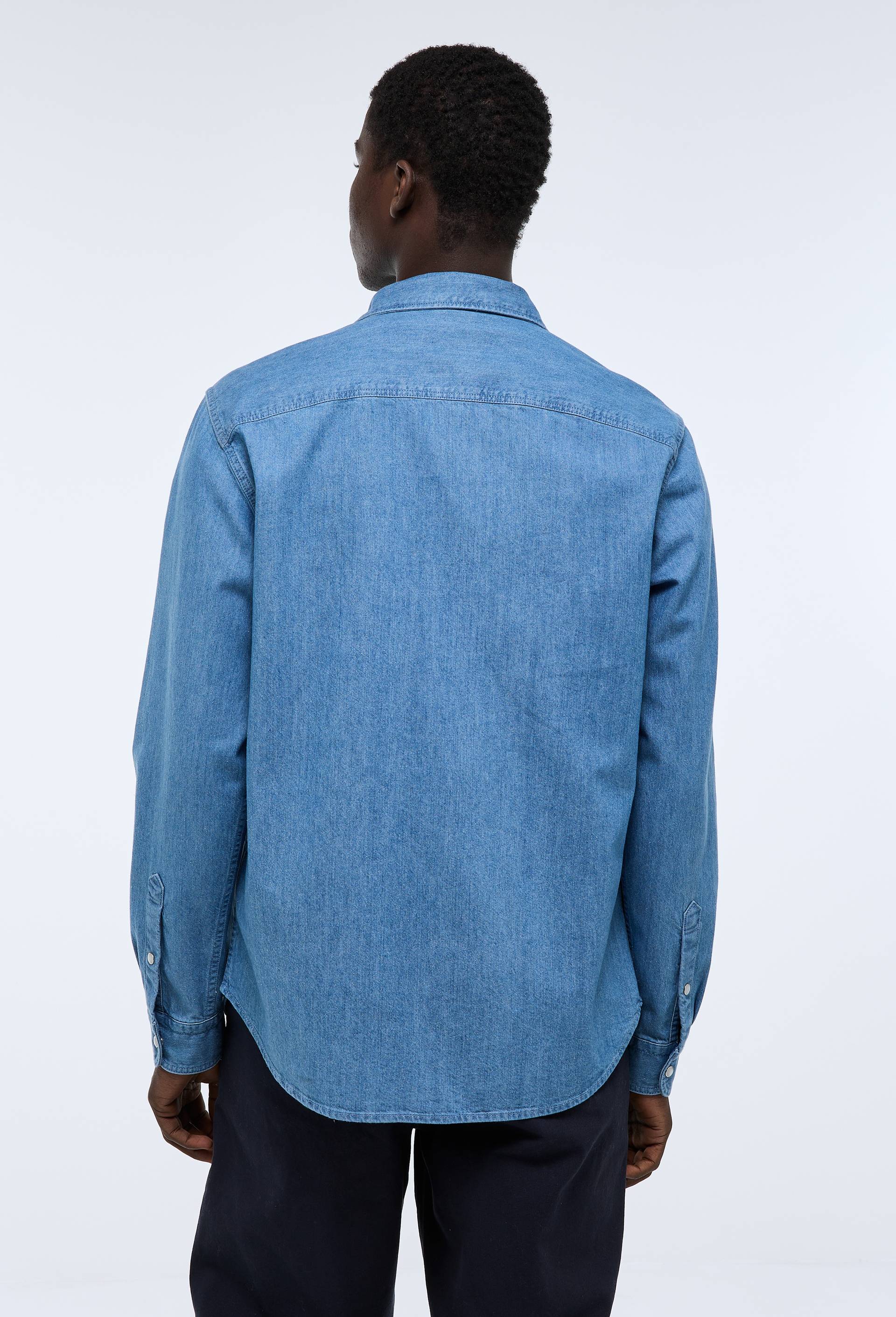 Chemise en jean en coton BIO GOTS, Bleu clair, large image number 1.0