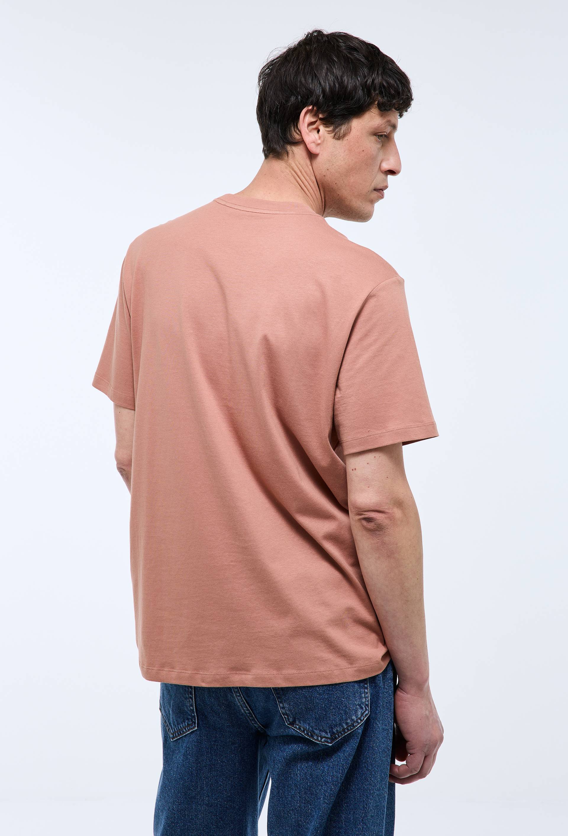 T-shirt manches courtes col rond en coton BIO GOTS, Brun clair, large image number 1.0