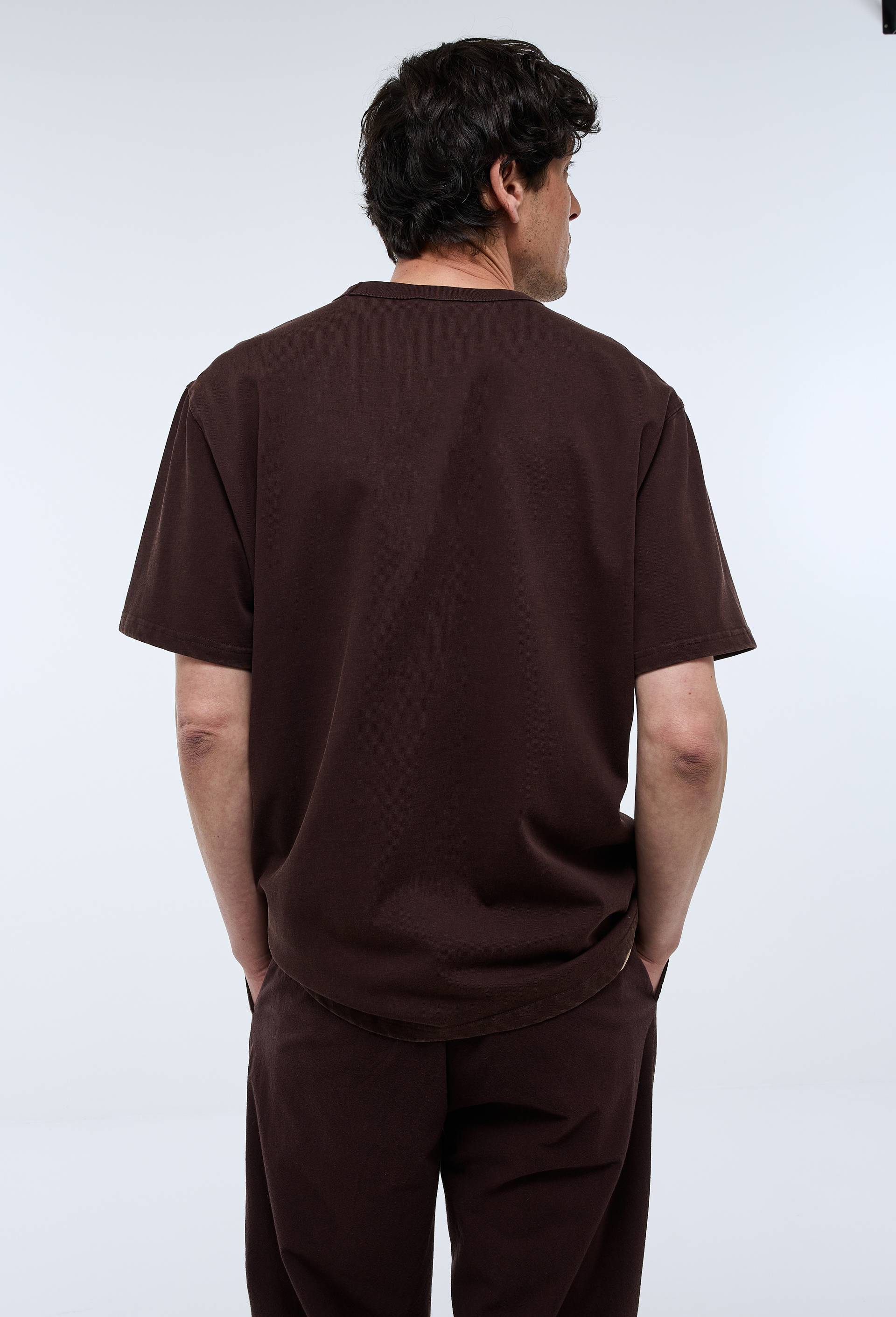 T-shirt manches courtes en coton BIO GOTS, Brun fonc&eacute;, large image number 1