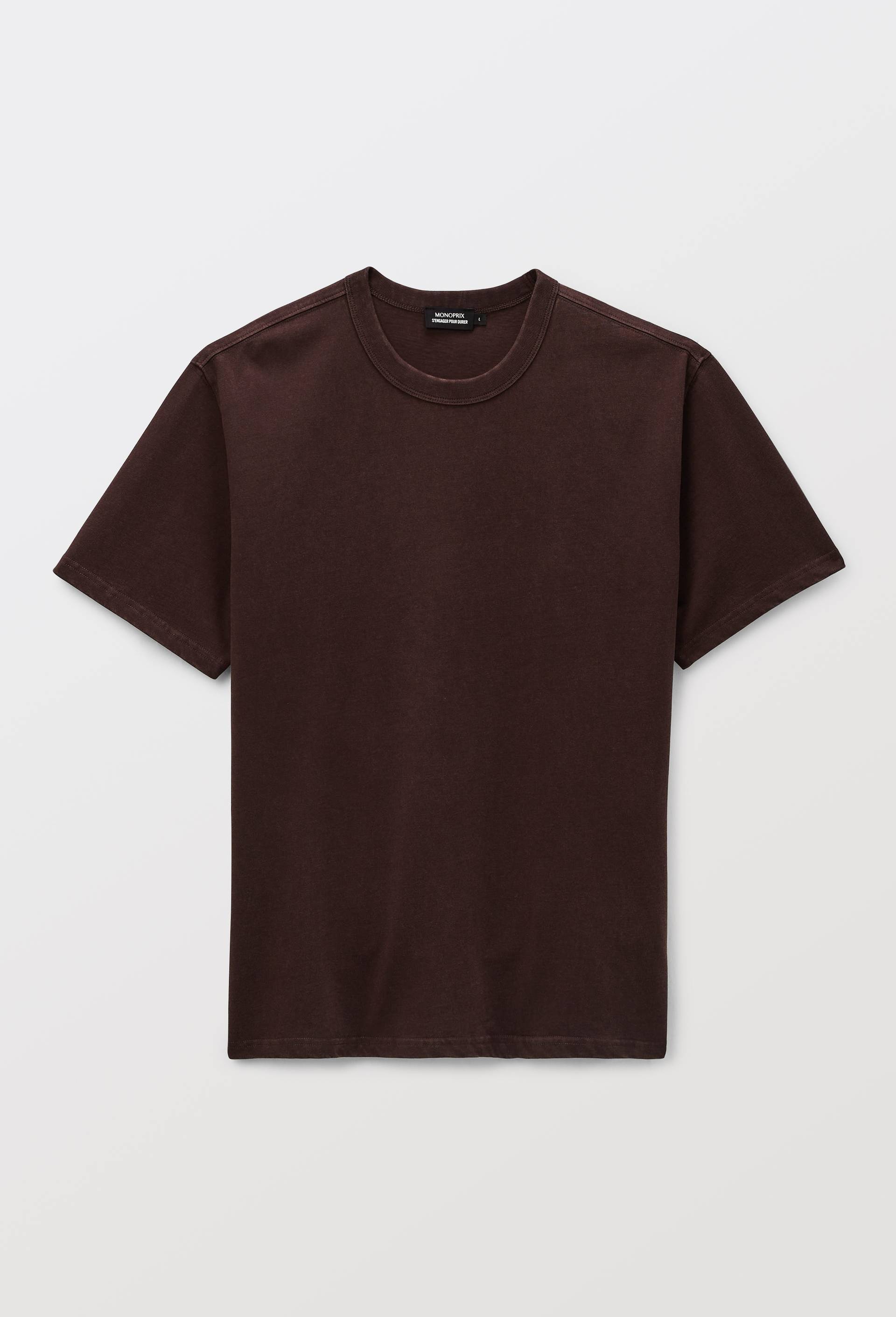 T-shirt manches courtes en coton BIO GOTS, Brun fonc&eacute;, large image number 2