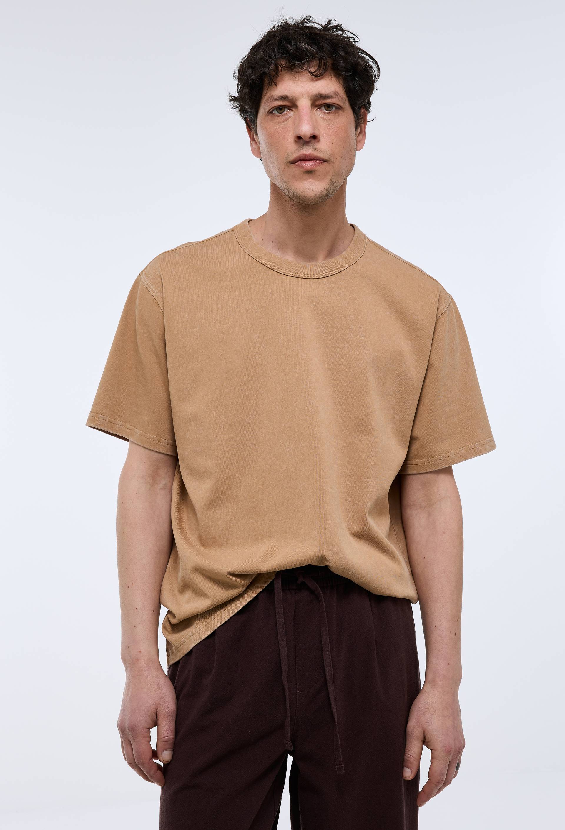 T-shirt manches courtes en coton BIO GOTS, Beige, large image number 0