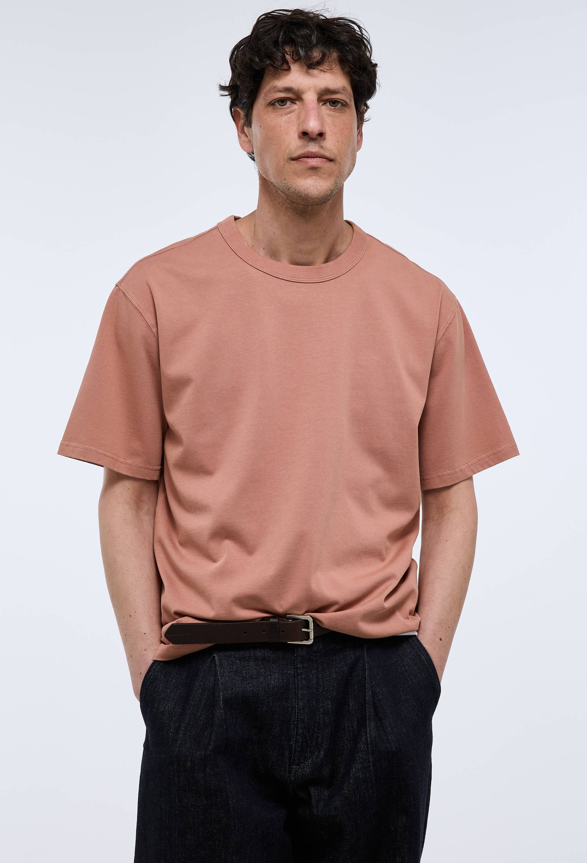 T-shirt manches courtes en coton BIO GOTS, Brun clair, large image number 0