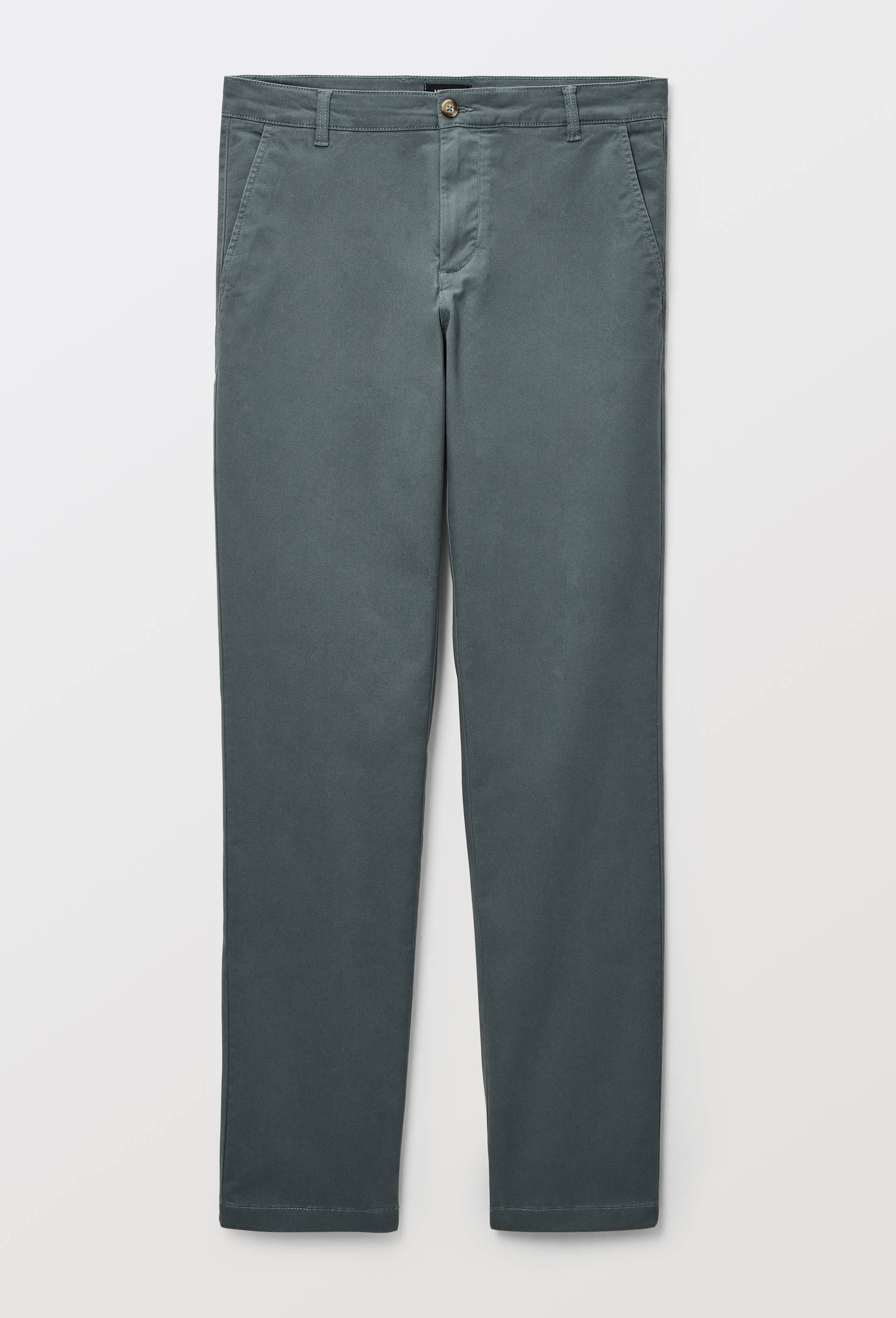 Pantalon chino straight en coton BIO GOTS, Vert fonc&eacute;, large image number 2.0