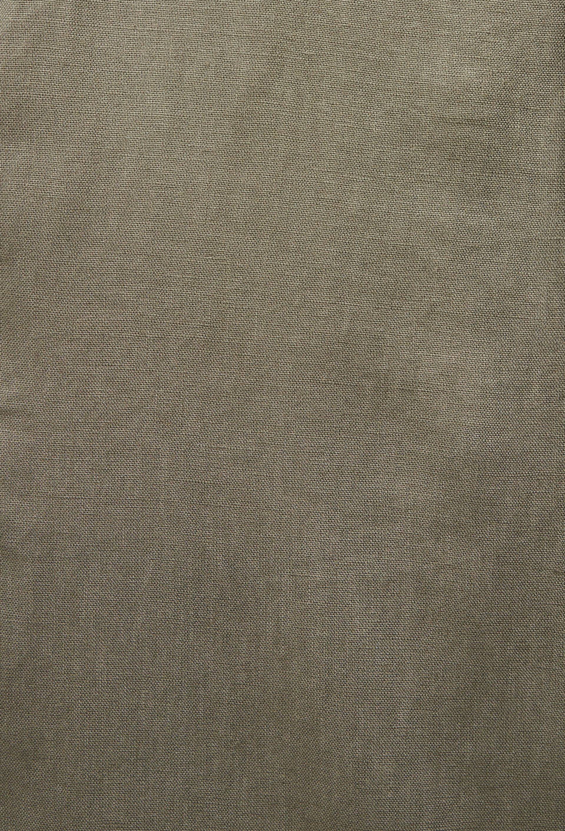 Pantalon boutonn&eacute; en lin, Vert, large image number 5