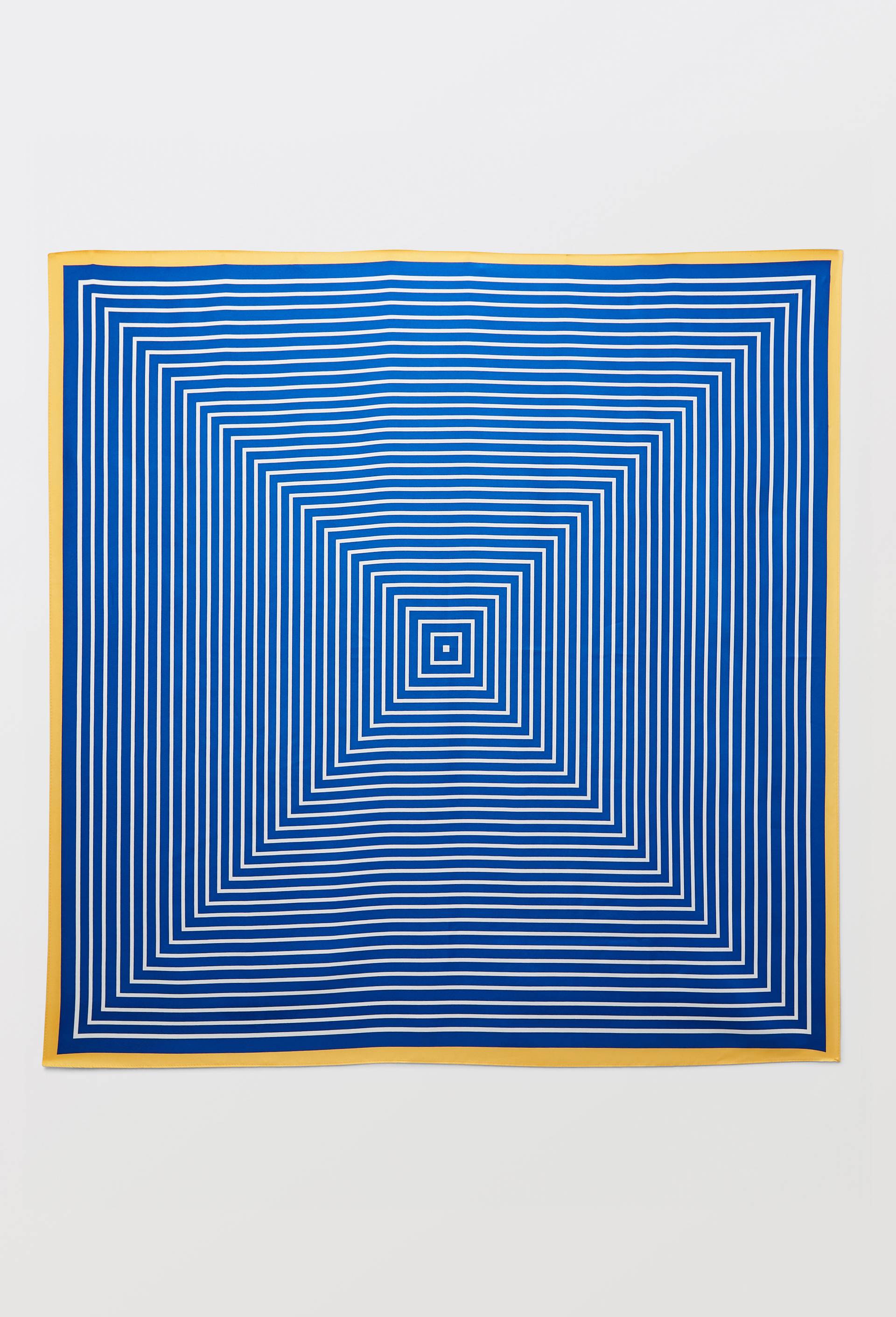 Foulard imprim&eacute;, mati&egrave;re recycl&eacute;e, Bleu, large image number 0.0