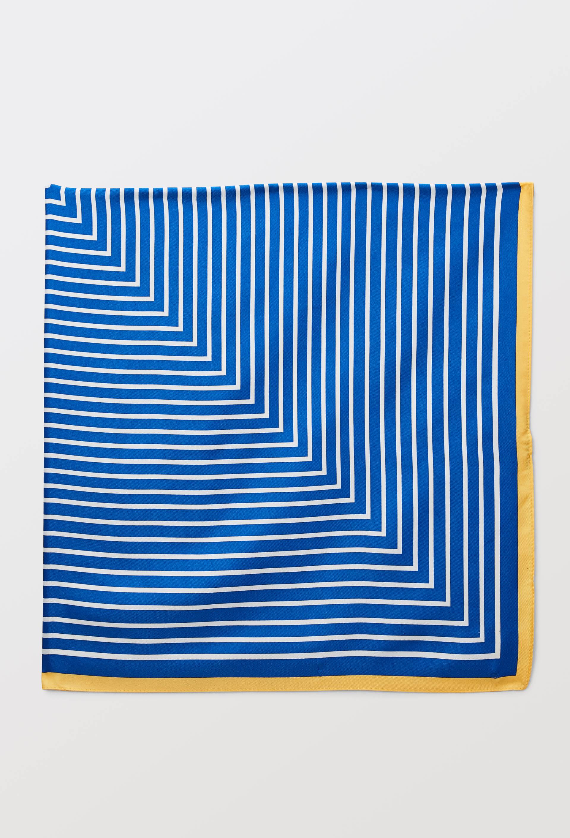Foulard imprim&eacute;, mati&egrave;re recycl&eacute;e, Bleu, large image number 1