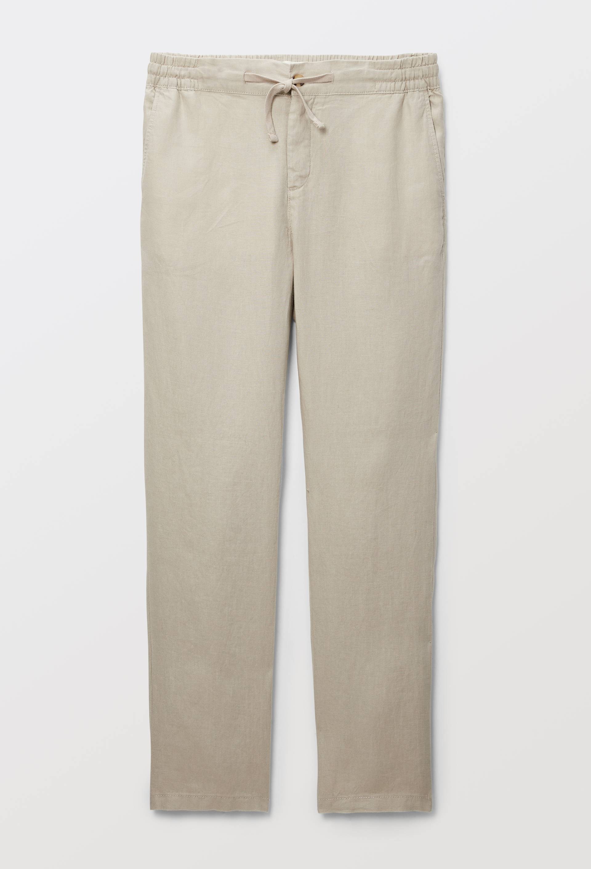 Pantalon &eacute;lastiqu&eacute; en lin, Beige clair, large image number 2