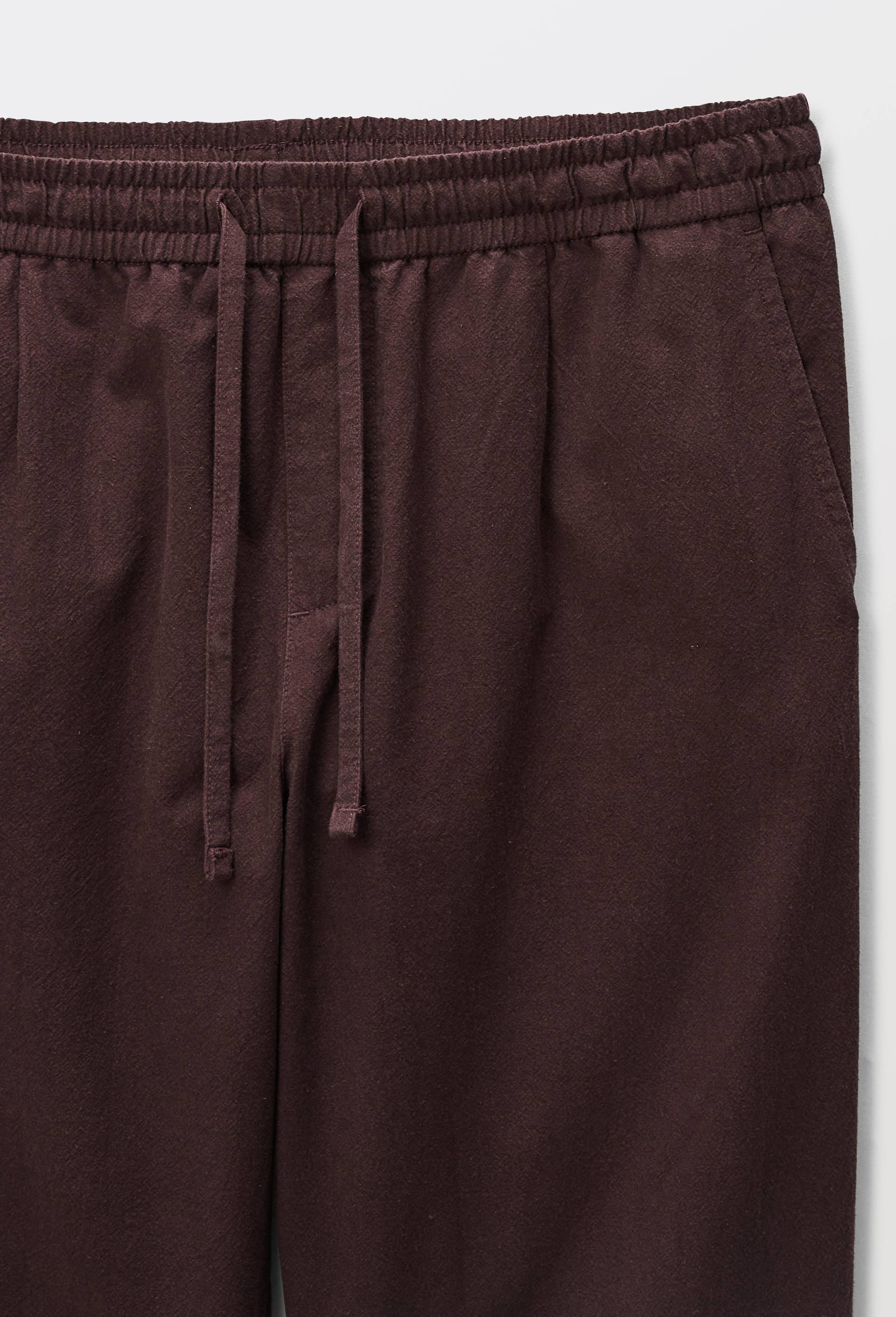 Pantalon &agrave; plis taille &eacute;lastiqu&eacute;e en coton BIO GOTS, Brun fonc&eacute;, large image number 3.0