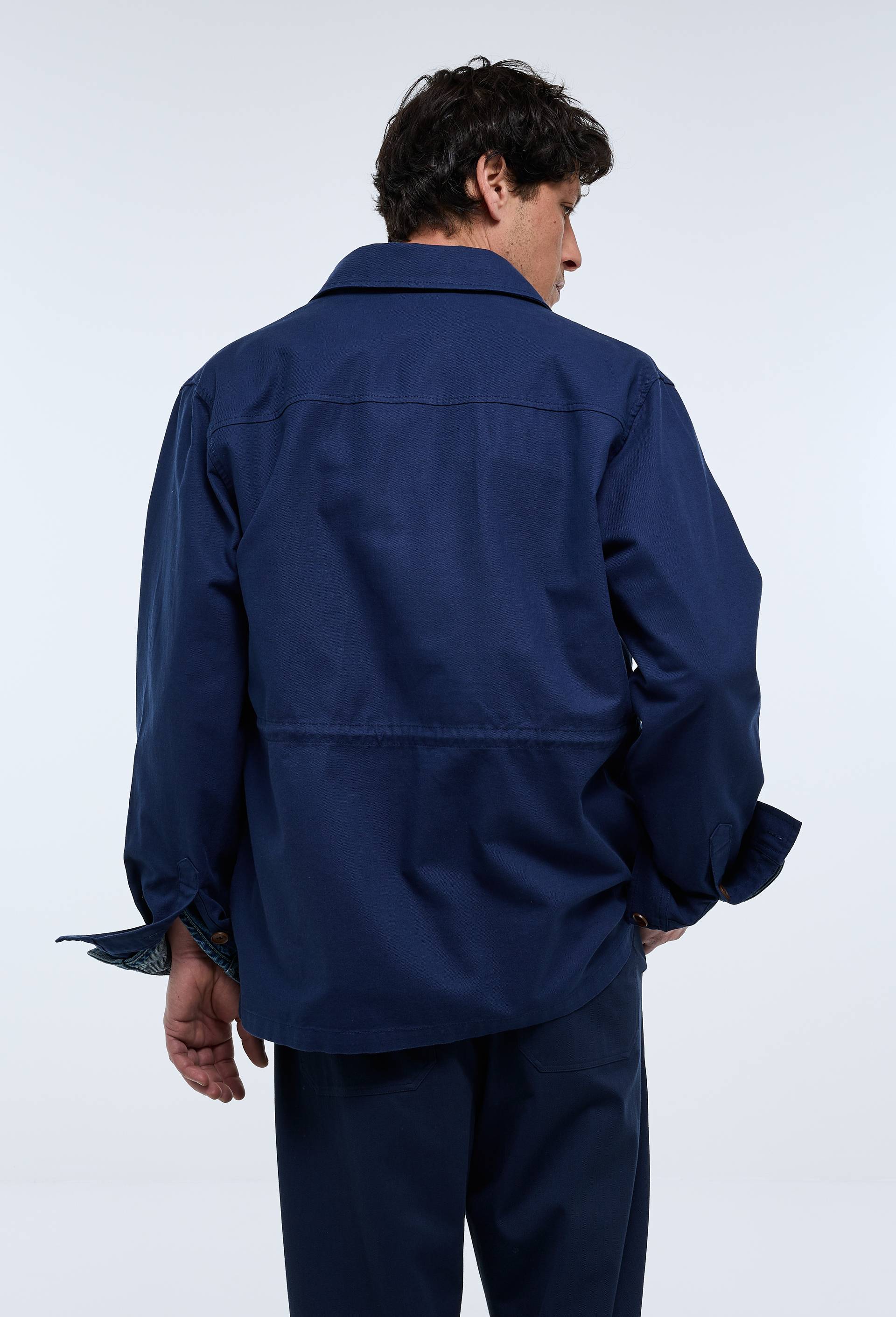 Veste en coton lin, Bleu fonc&eacute;, large image number 2.0
