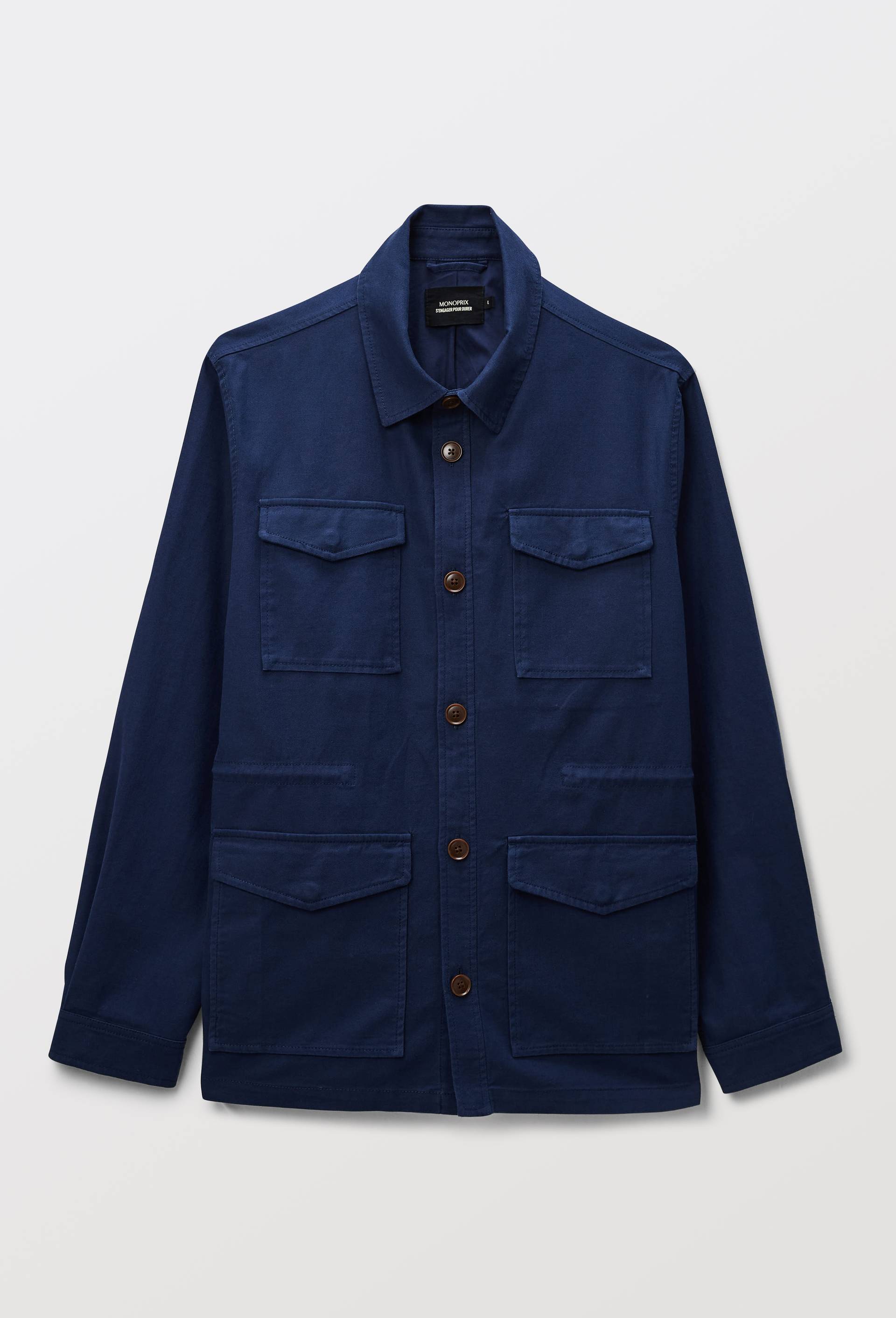 Veste en coton lin, Bleu fonc&eacute;, large image number 3