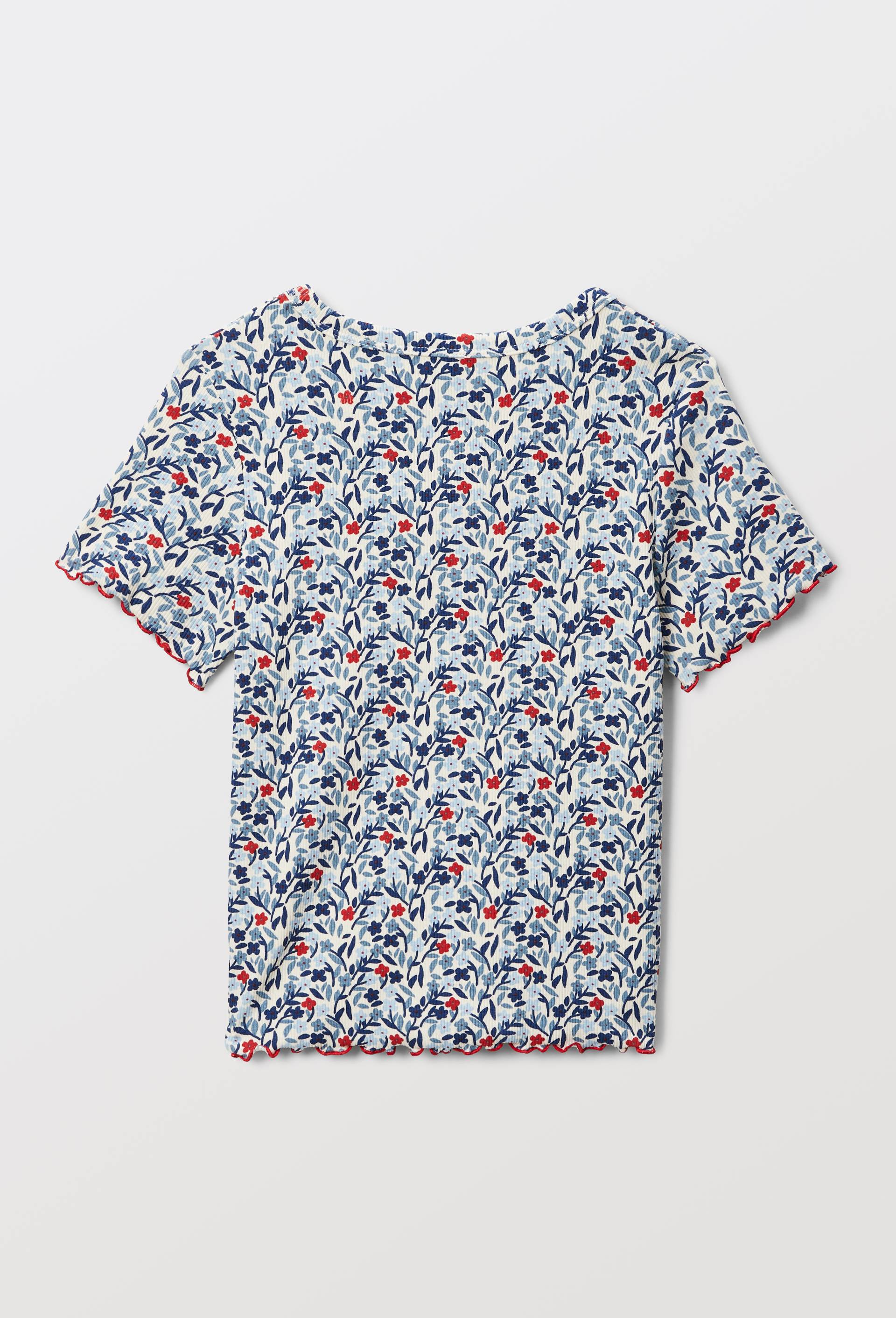 T shirt manches courtes imprim&eacute; en coton, Beige clair, large image number 2.0