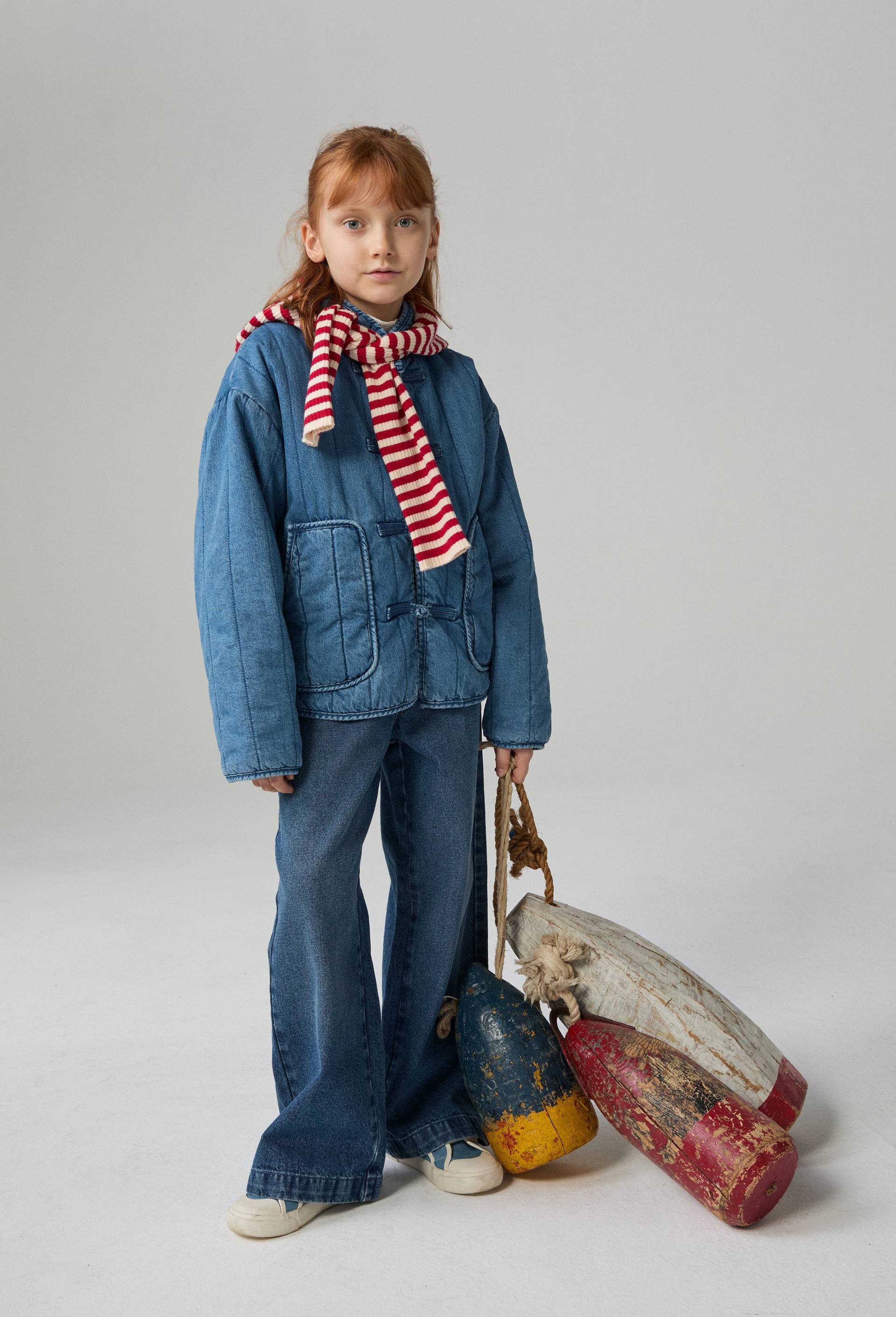 Veste denim matelass&eacute;e, Bleu fonc&eacute;, large image number 0