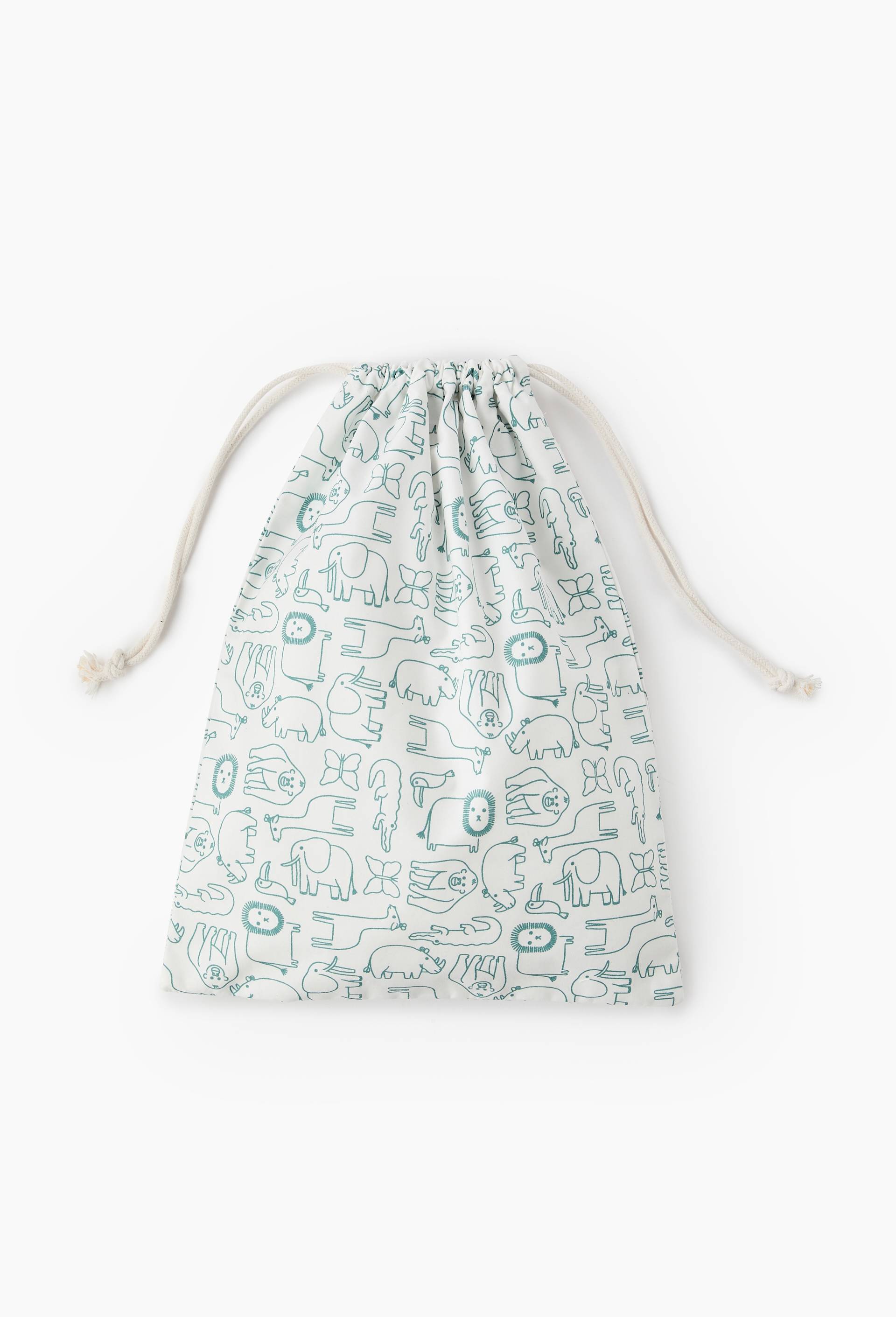 Pochette range-pyjama imprim&eacute;e, 30x40 cm, 100% coton bio GOTS, Multicolore, large image number 0