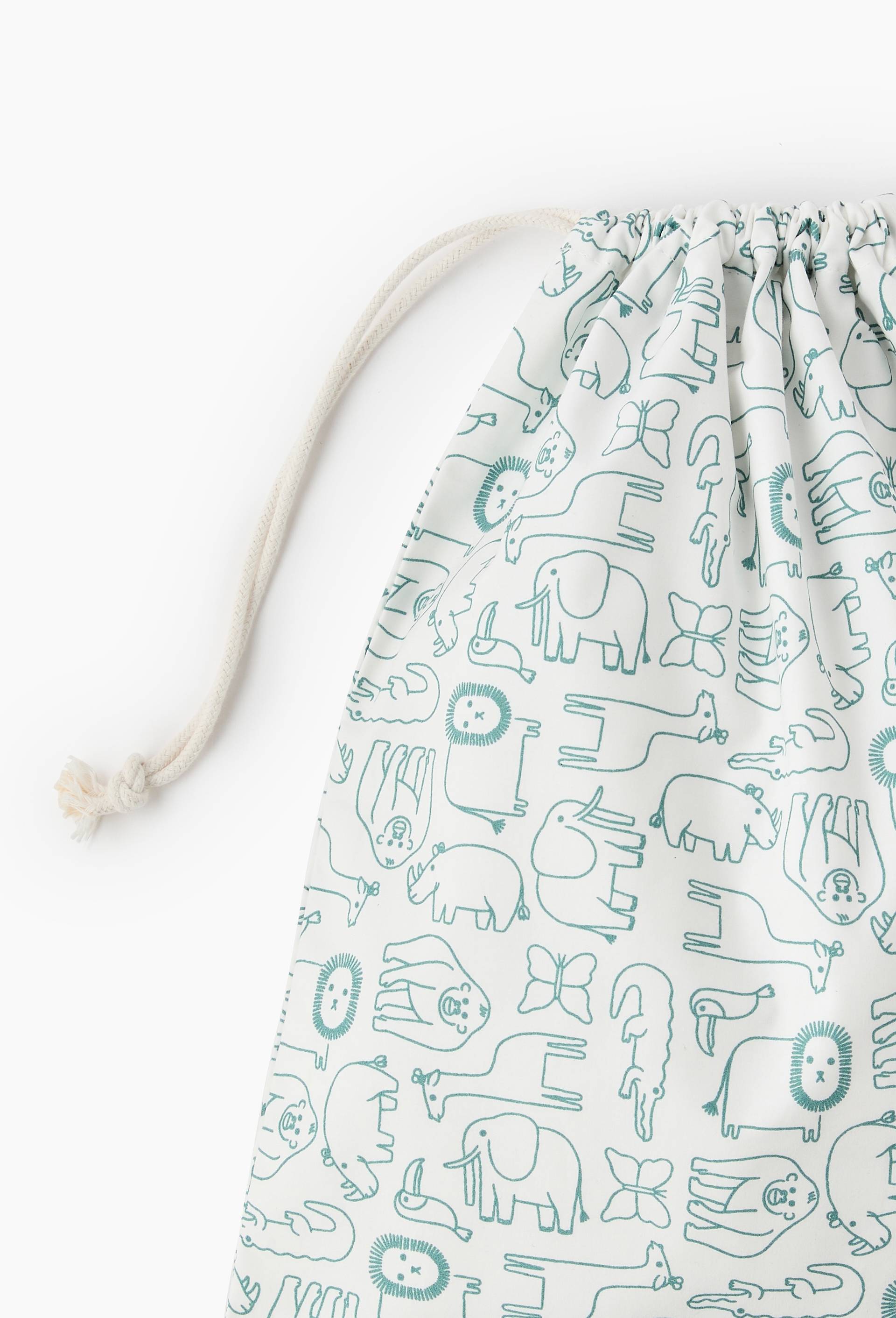Pochette range-pyjama imprim&eacute;e, 30x40 cm, 100% coton bio GOTS, Multicolore, large image number 1