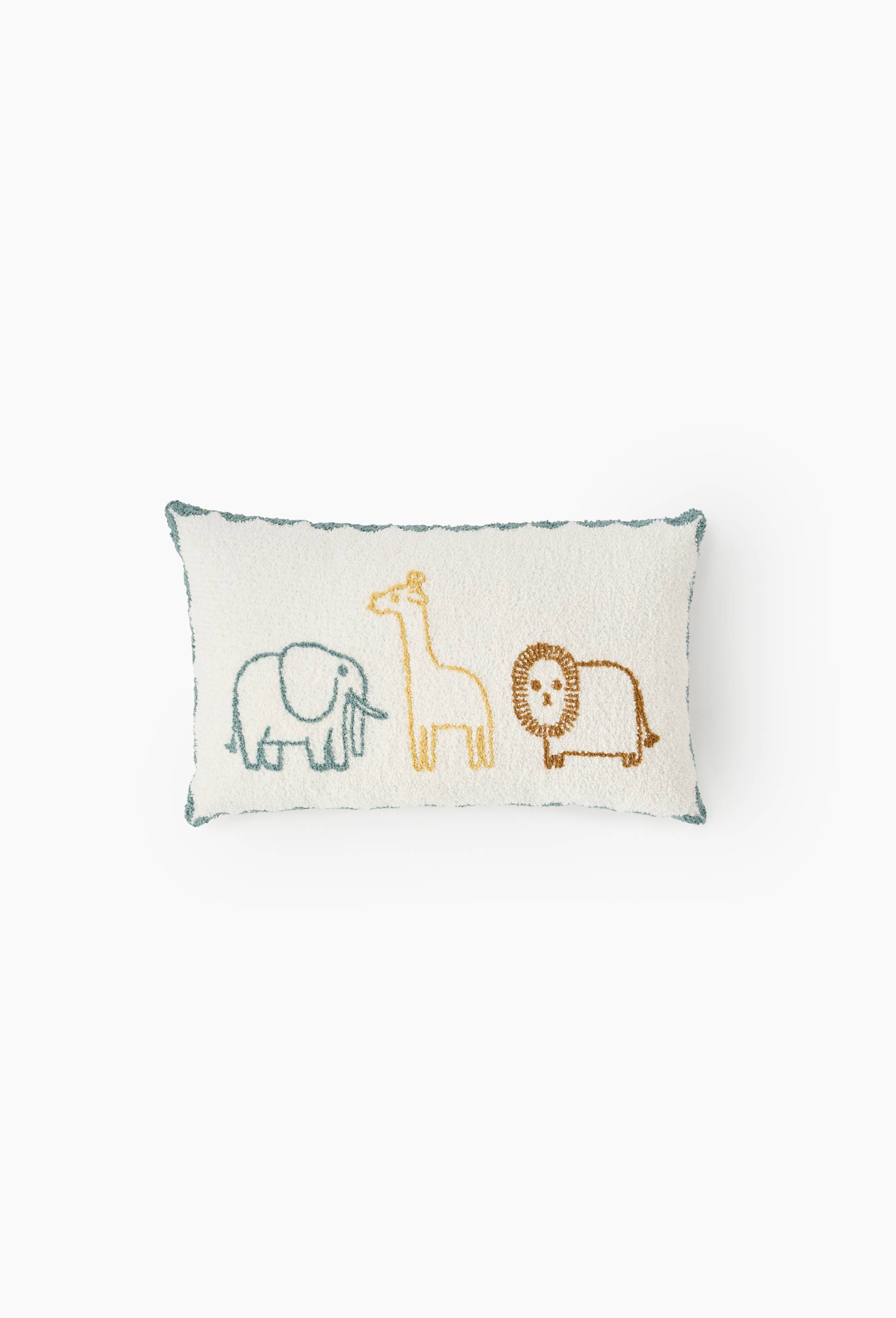 Coussin animal bouclette, 30x50 cm, en coton, Multicolore, large image number 1