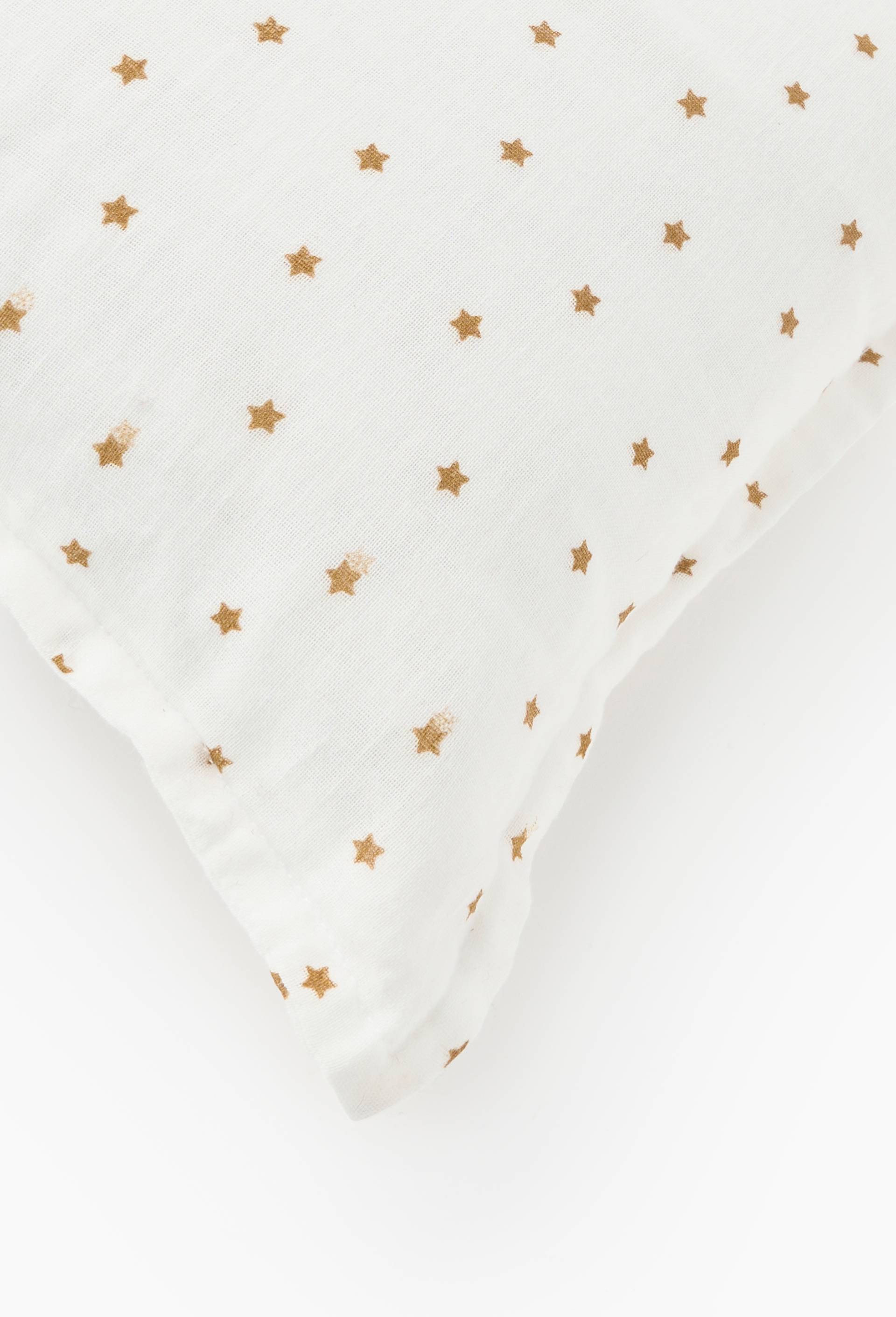 Coussin imprim&eacute;, 100% coton bio, 25x35cm, Jaune fonc&eacute;, large image number 1