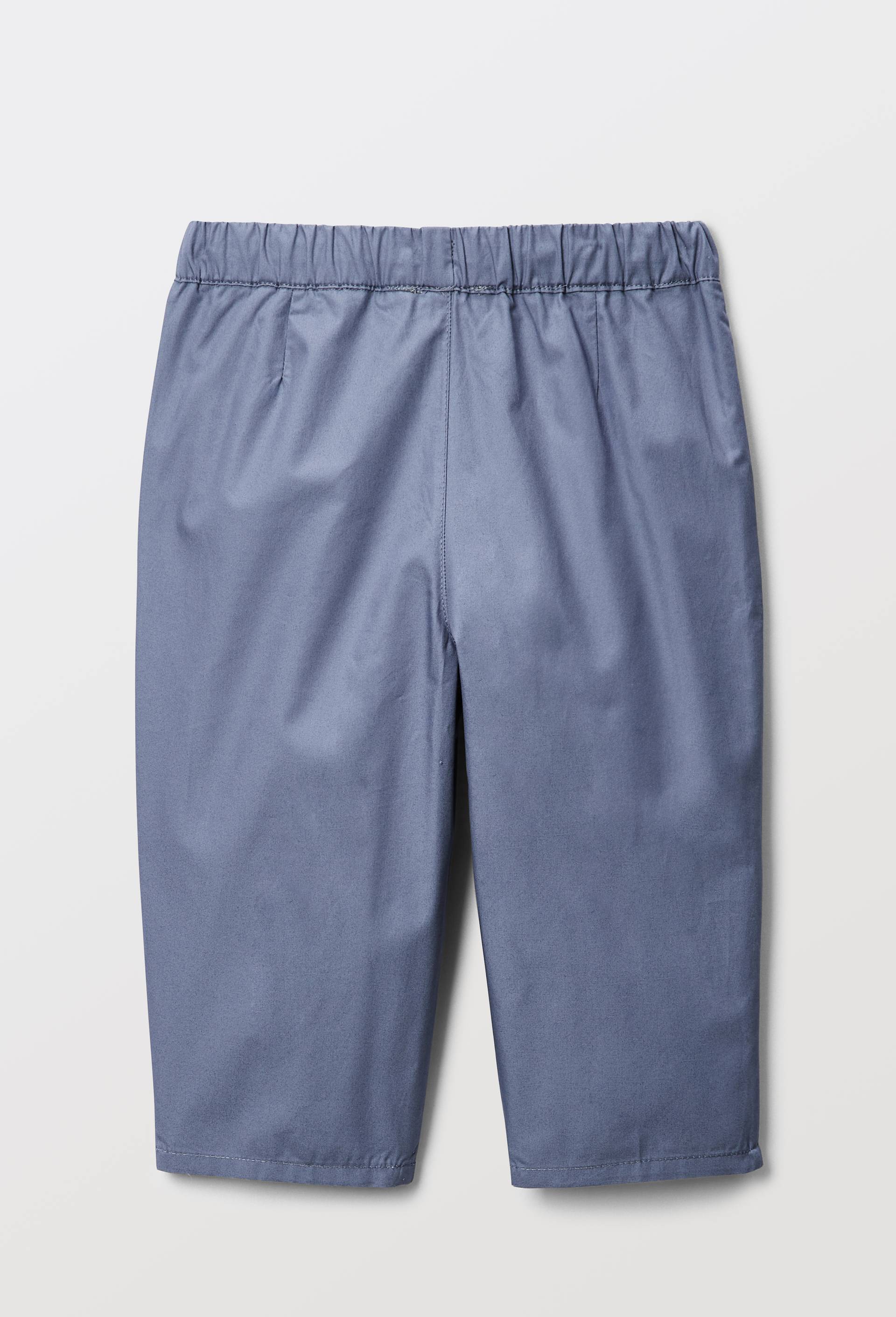 Pantalon taille &eacute;lastique uni en coton BIO GOTS, Bleu fonc&eacute;, large image number 2.0