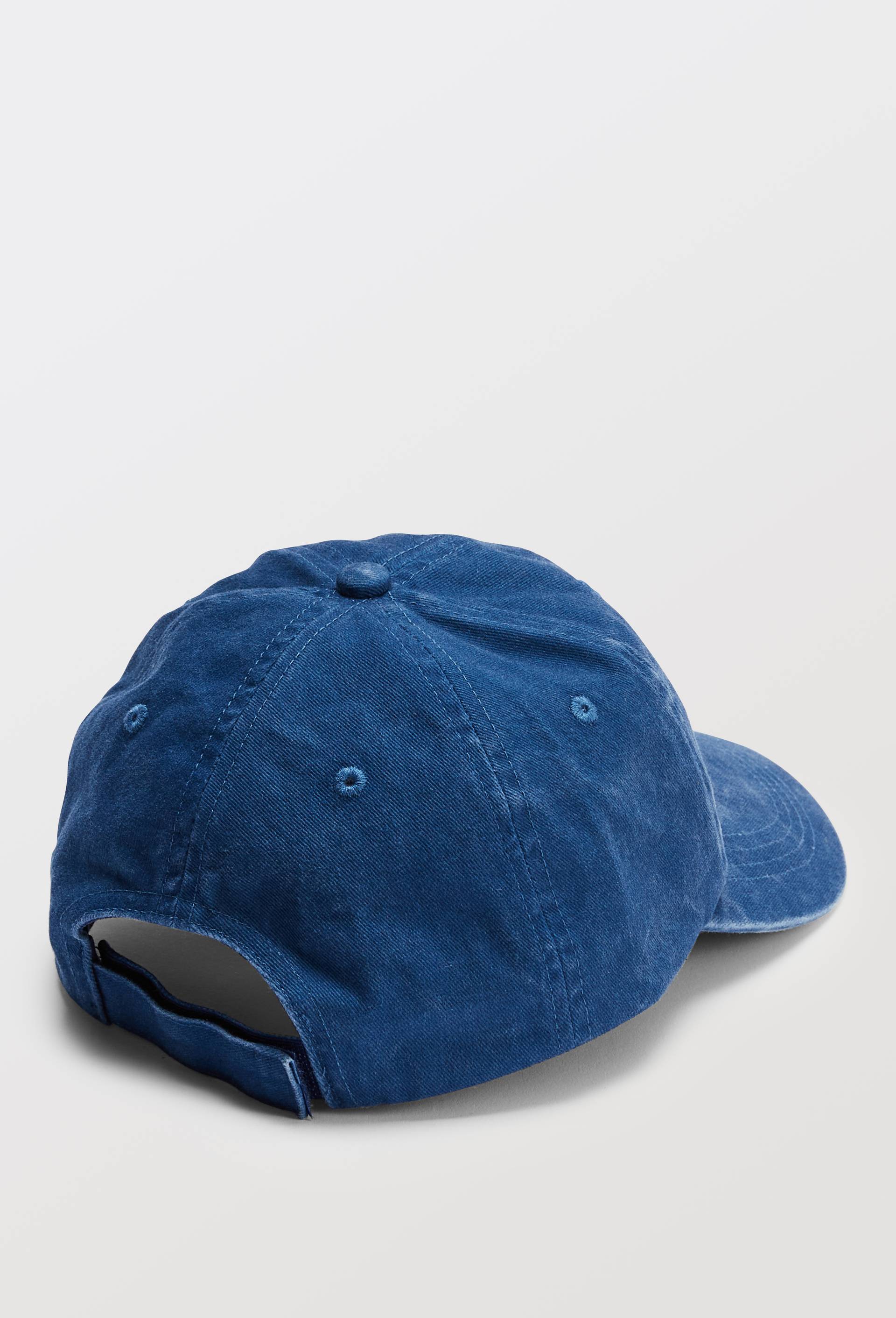 Casquette brod&eacute;e en coton, Bleu fonc&eacute;, large image number 1.0