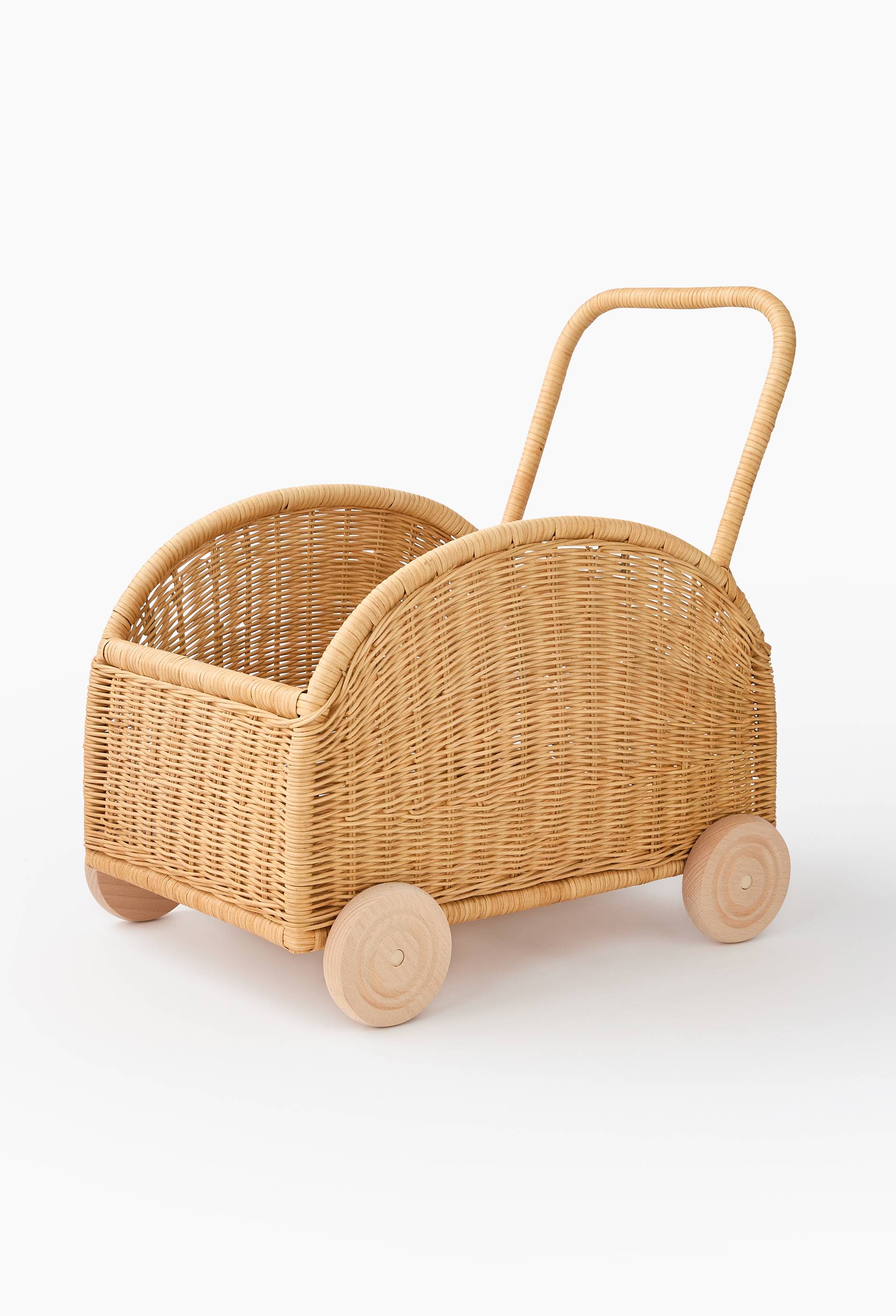 Poussette enfant, 50x35x34CM, en rotin, Beige clair, large image number 1.0