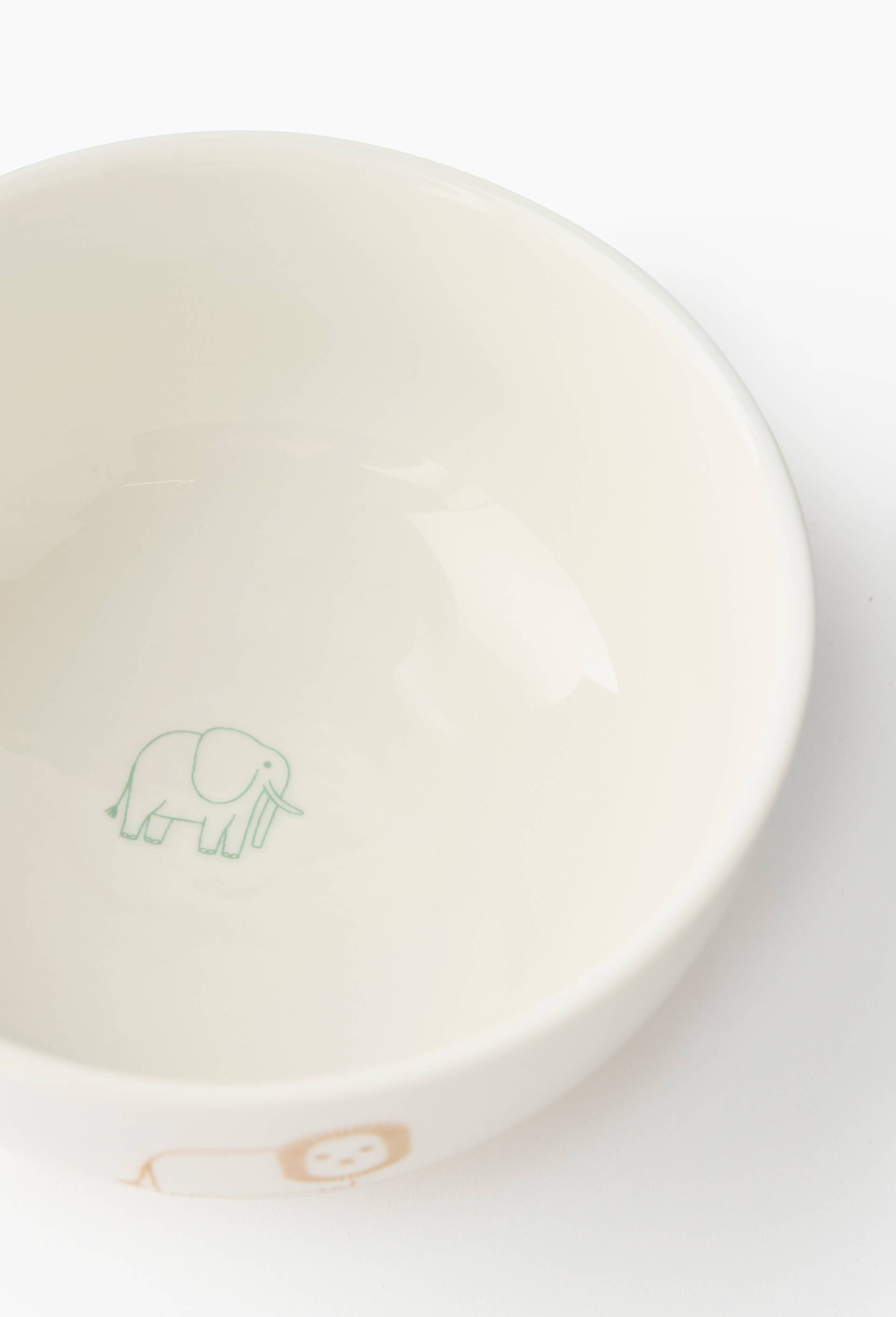 Bol finition imprim&eacute;e pour enfant, 11 cm, Ecru, large image number 1